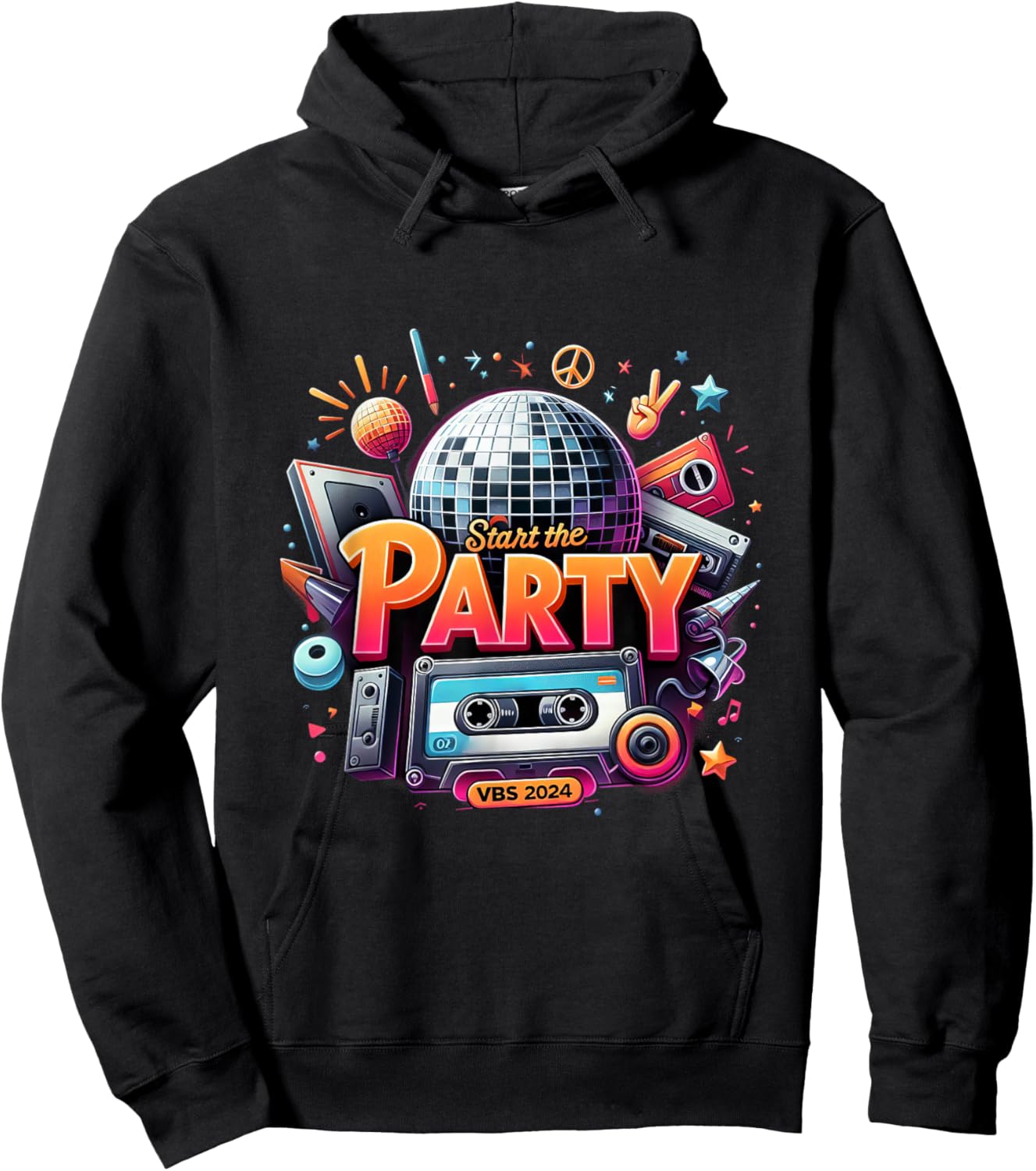 Start The Party Vacation Bible School 2024 Funny VBS 2024 Hoodie - Hoodie | Black
