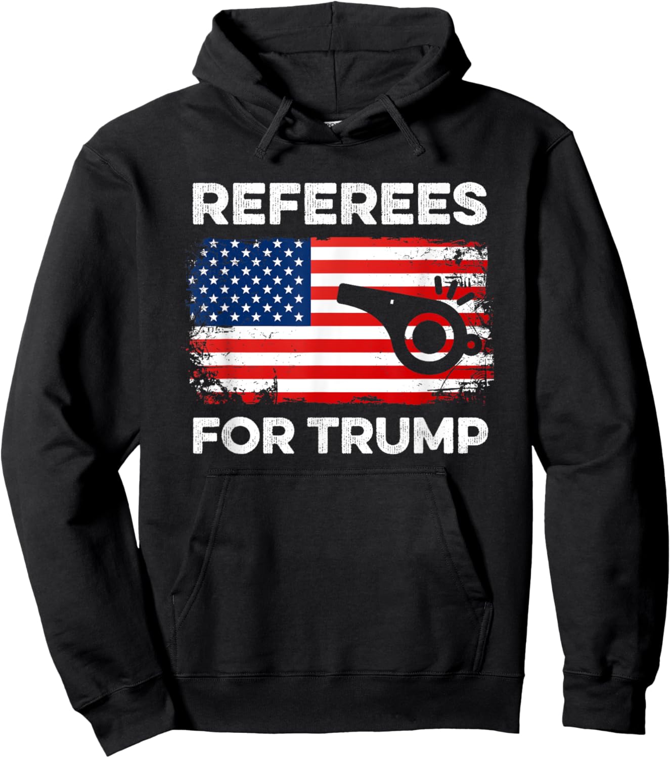 Referees For Trump Funny Election 2024 Vote Sports Referee Hoodie - Hoodie | Black
