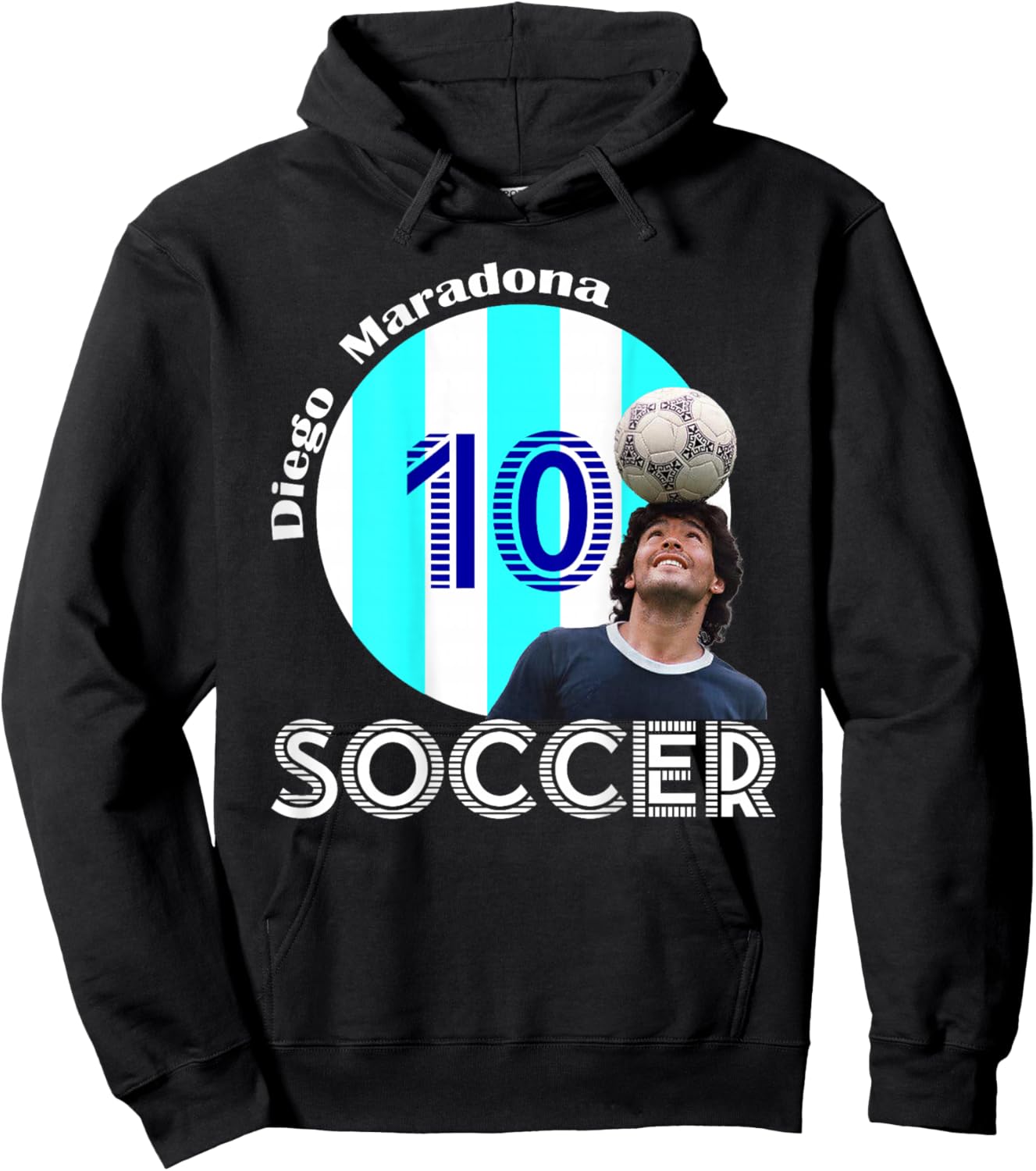 Diego Maradona_004_Back Printed Hoodie - Hoodie | Black
