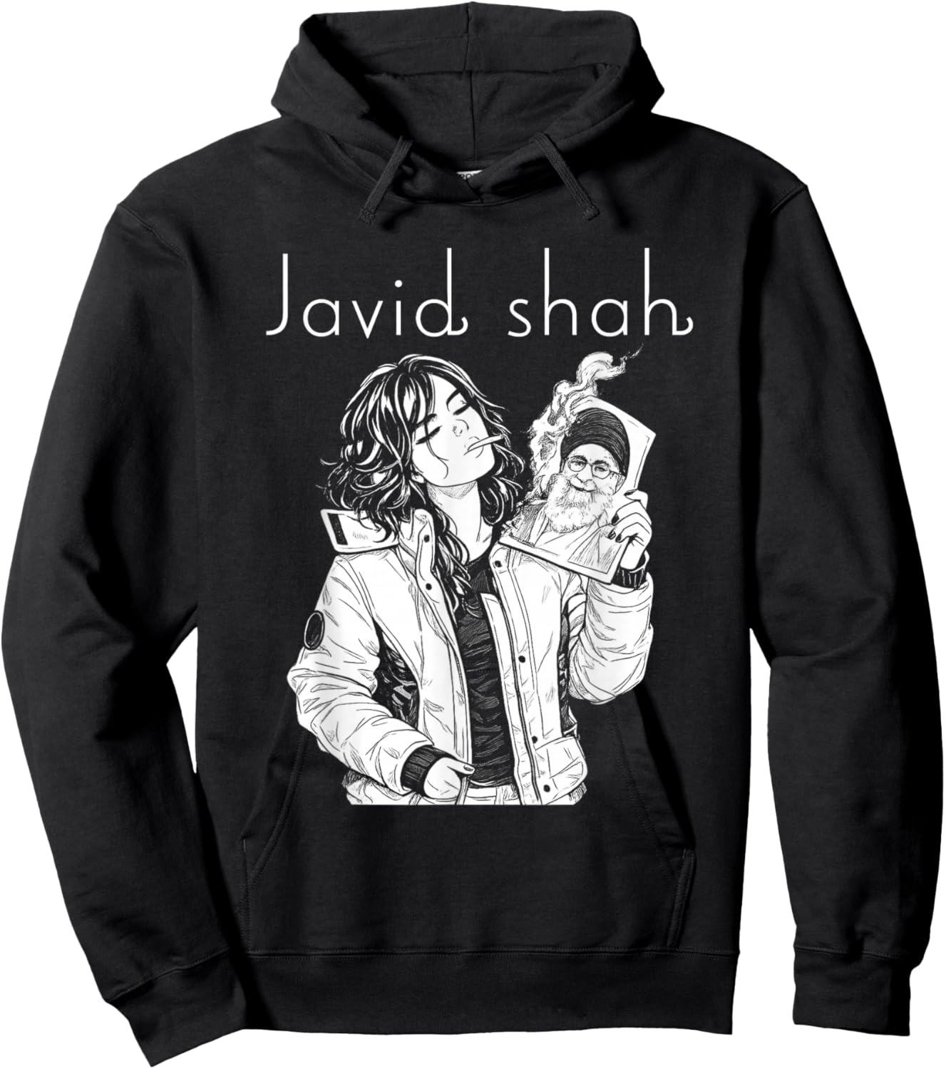 Javid Shah Girl with Cigarette Visual Storytelling Iran Hoodie - Hoodie | Black