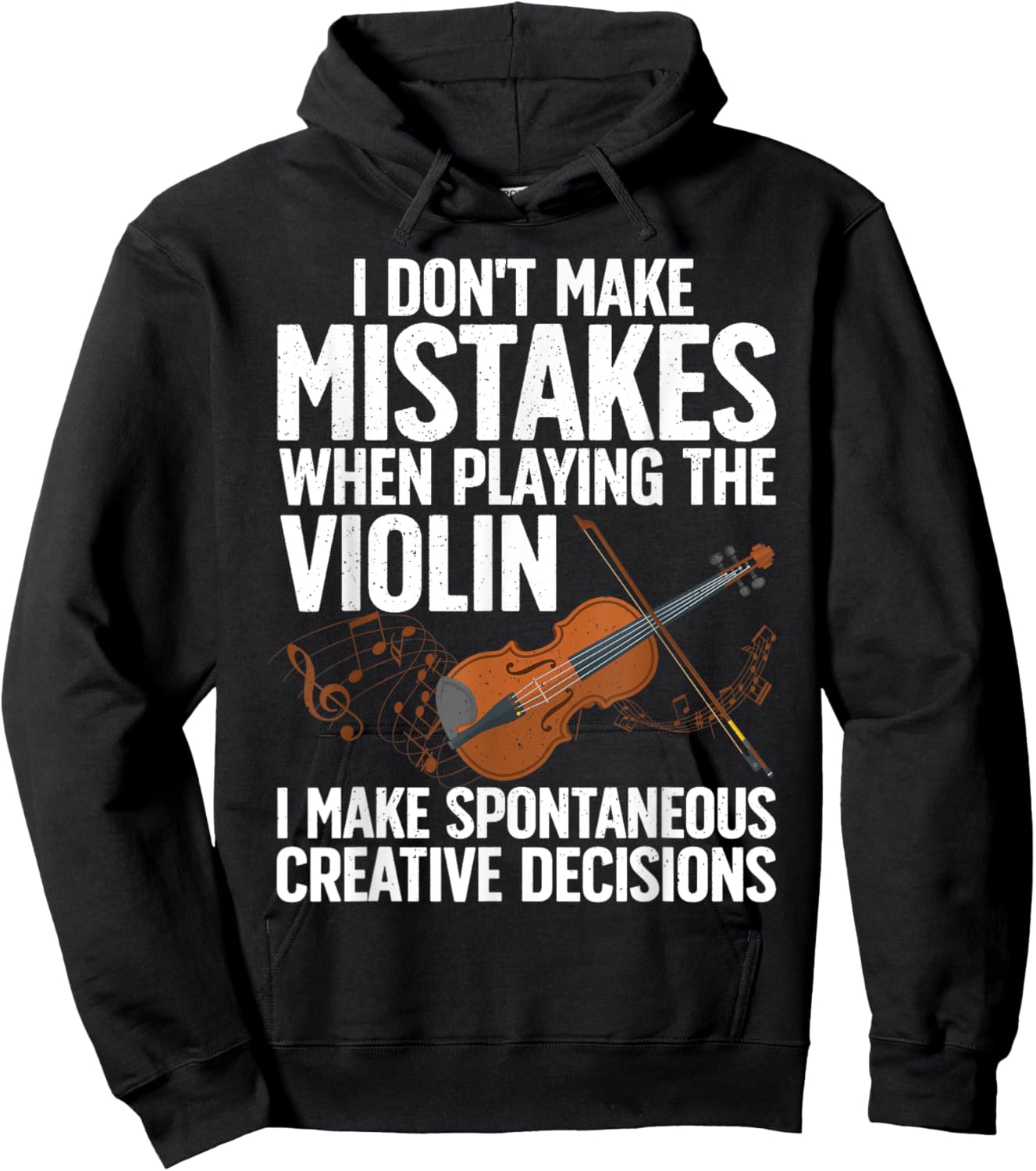 Funny Violin Design Women Orchestra Violin Player Hoodie - Hoodie | Black