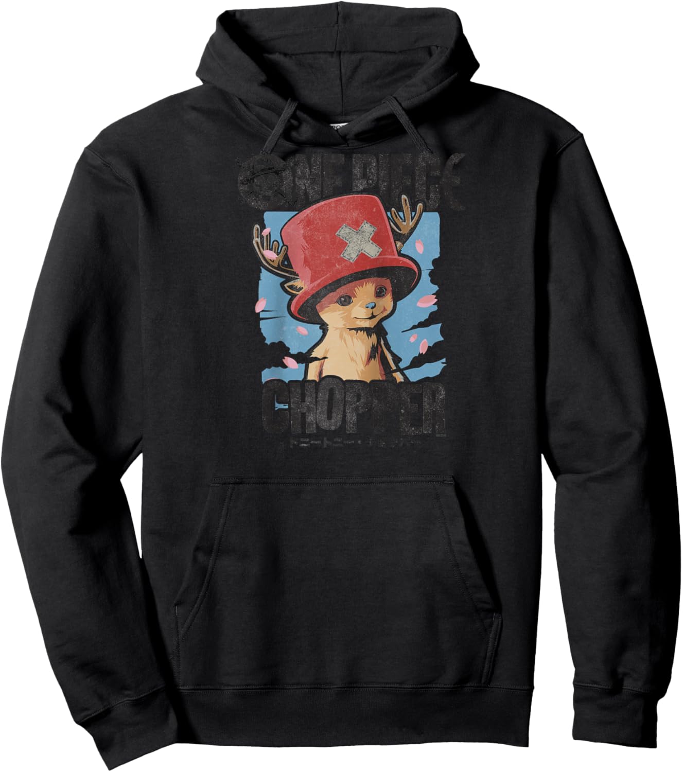 One Piece Chopper Portrait Officially Licensed Raglan Handle Hoodie - Hoodie | Black