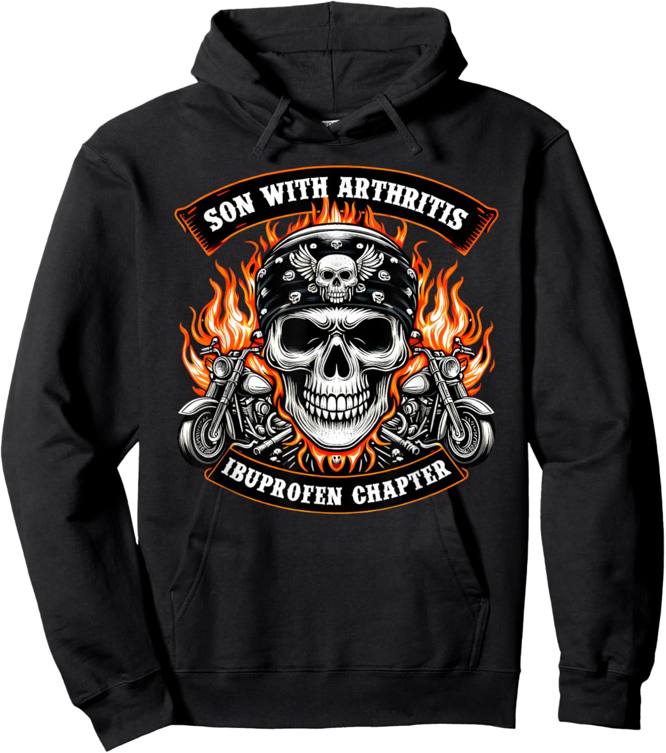 Sons With Arthritis Ibuprofen Chapter Biker Rider Motorcycle Hoodie - Hoodie | Black