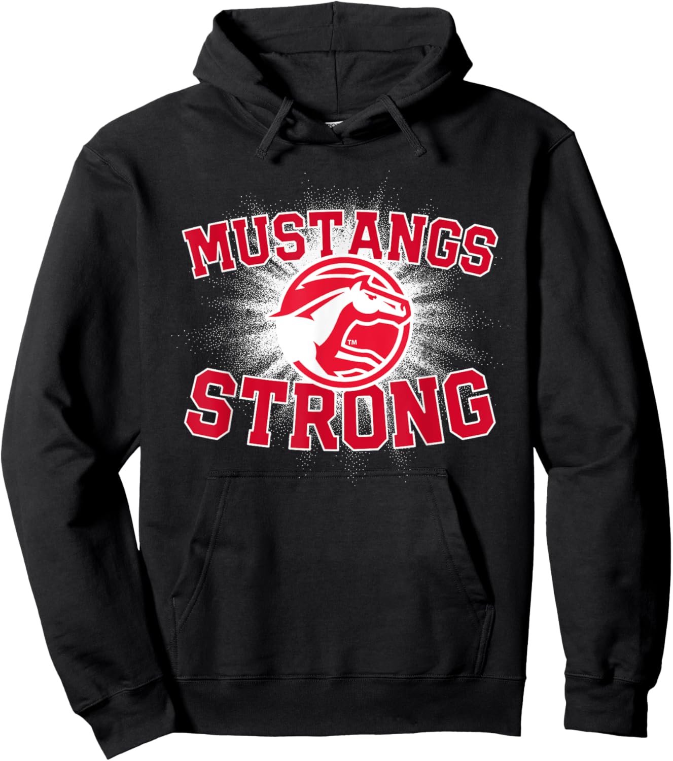 Dallas Center-Grimes Mustangs Logo Strong Flag HS Hoodie - Hoodie | Black