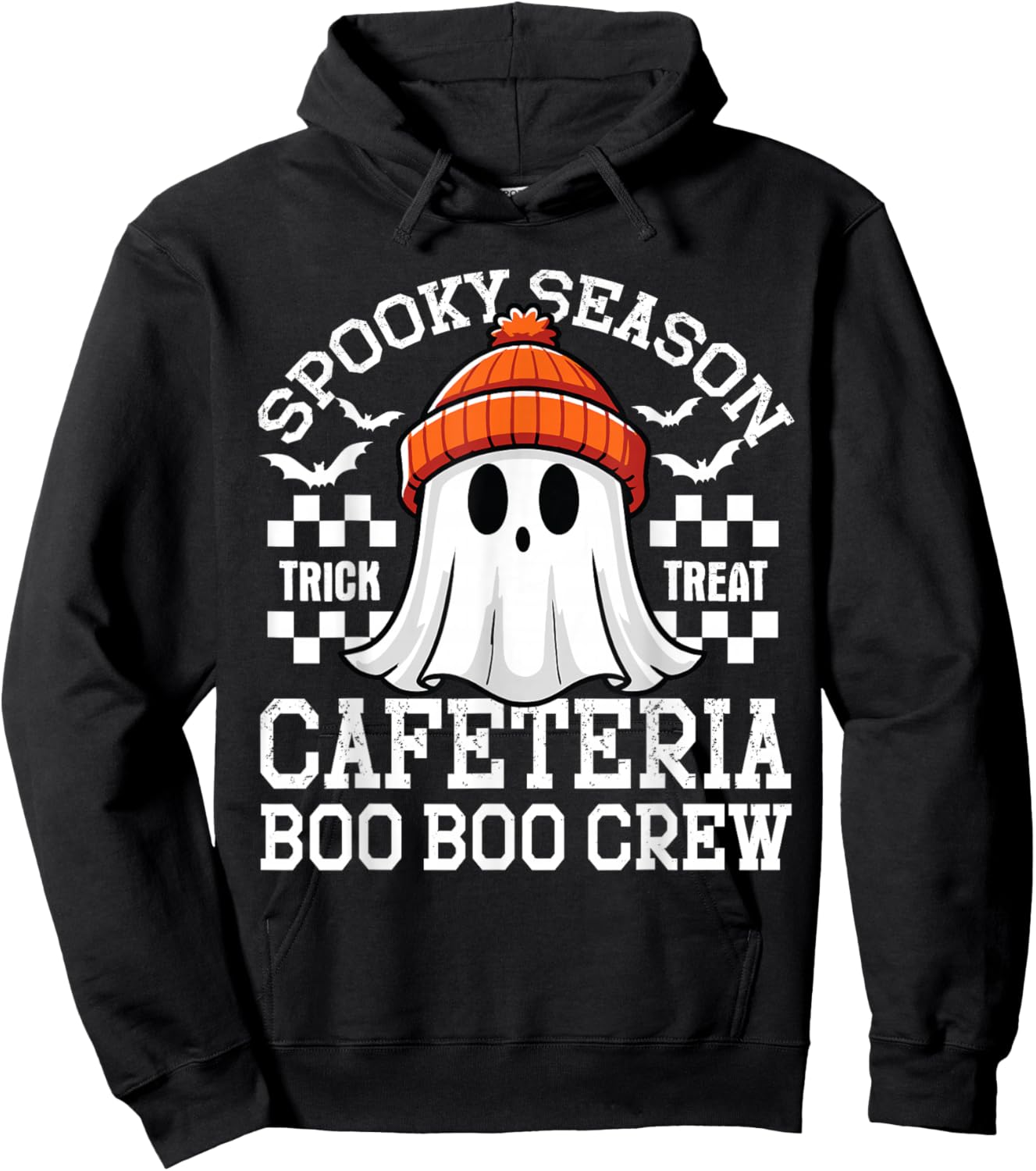Spooky Season A Cafeteria Boo Crew Teacher Lunch Lady Squad Hoodie - Hoodie | Black