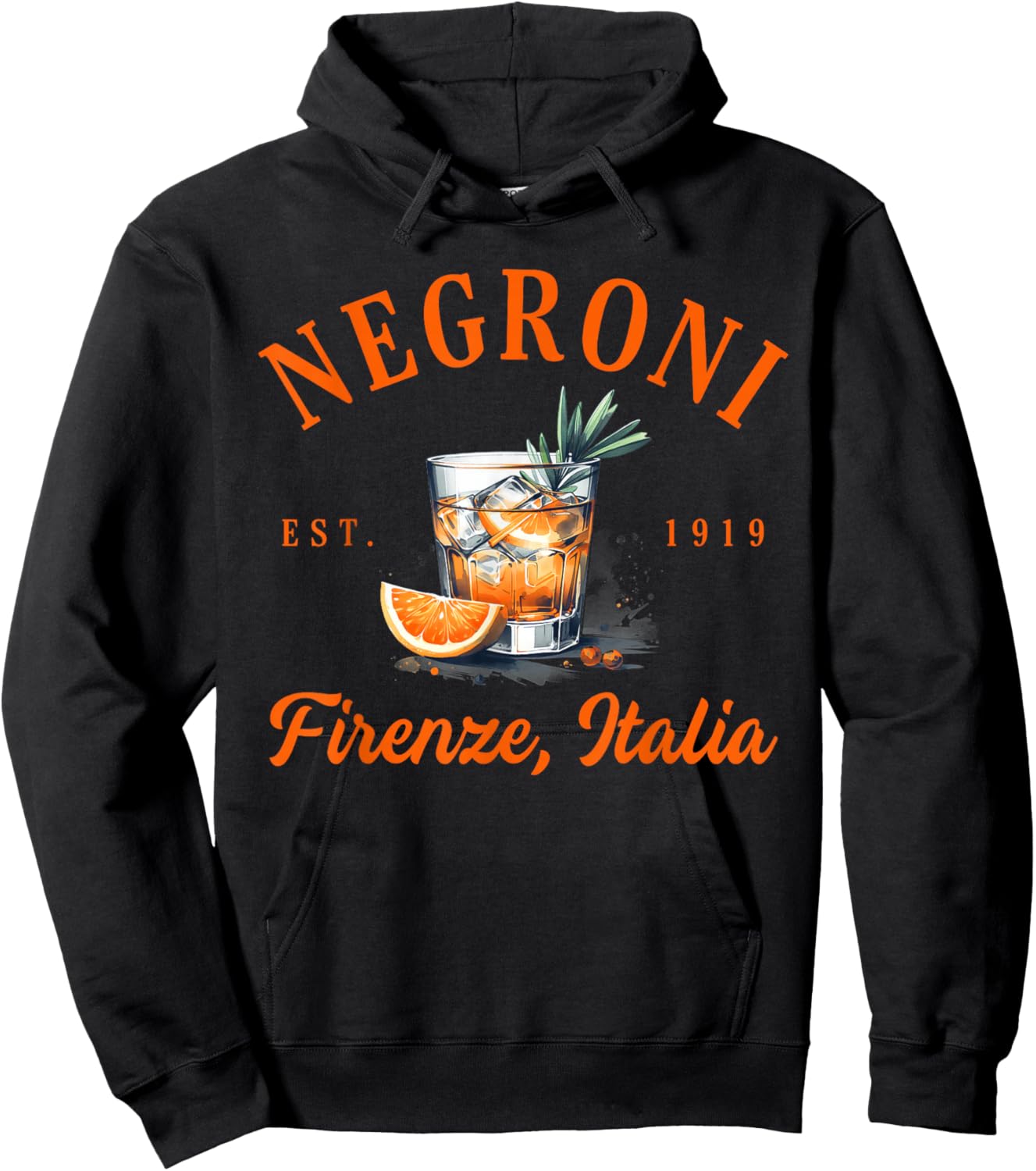 Negroni Lover Firenze Italia Italian Travel Florence Italy Hoodie - Hoodie | Black