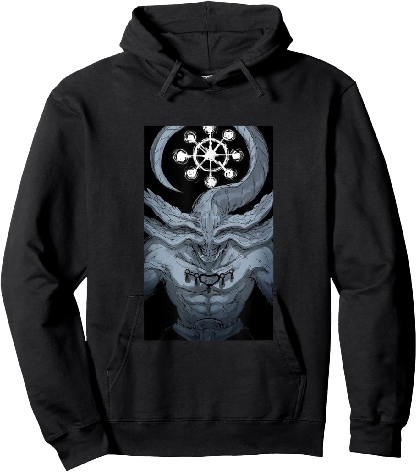JujuCustoms Anime Apparel , Black, Small, Short Sleeve, , Classic Fit, Anime Graphic Hoodie - Hoodie | Black