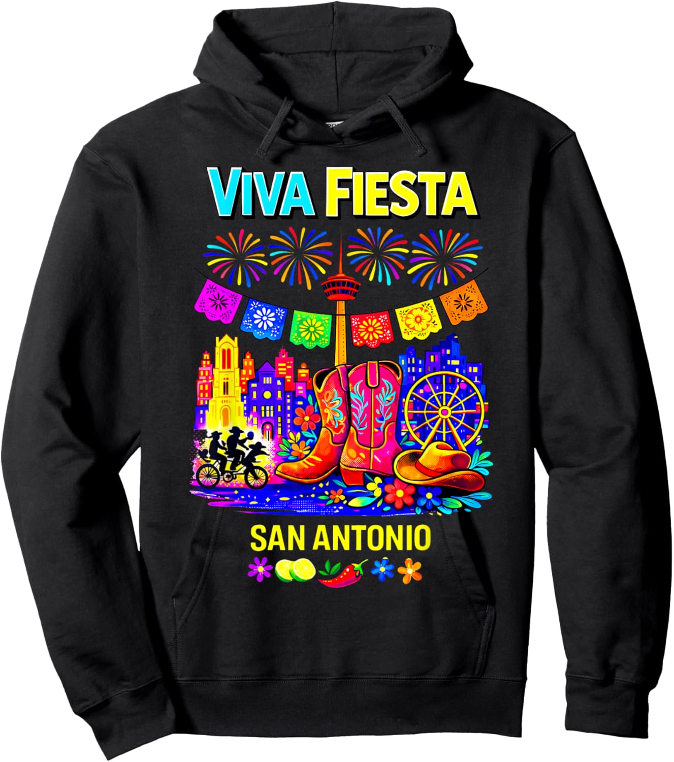 Viva Fiesta San Antonio Fiesta Festival Cinco de Mayo Party Hoodie - Hoodie | Black