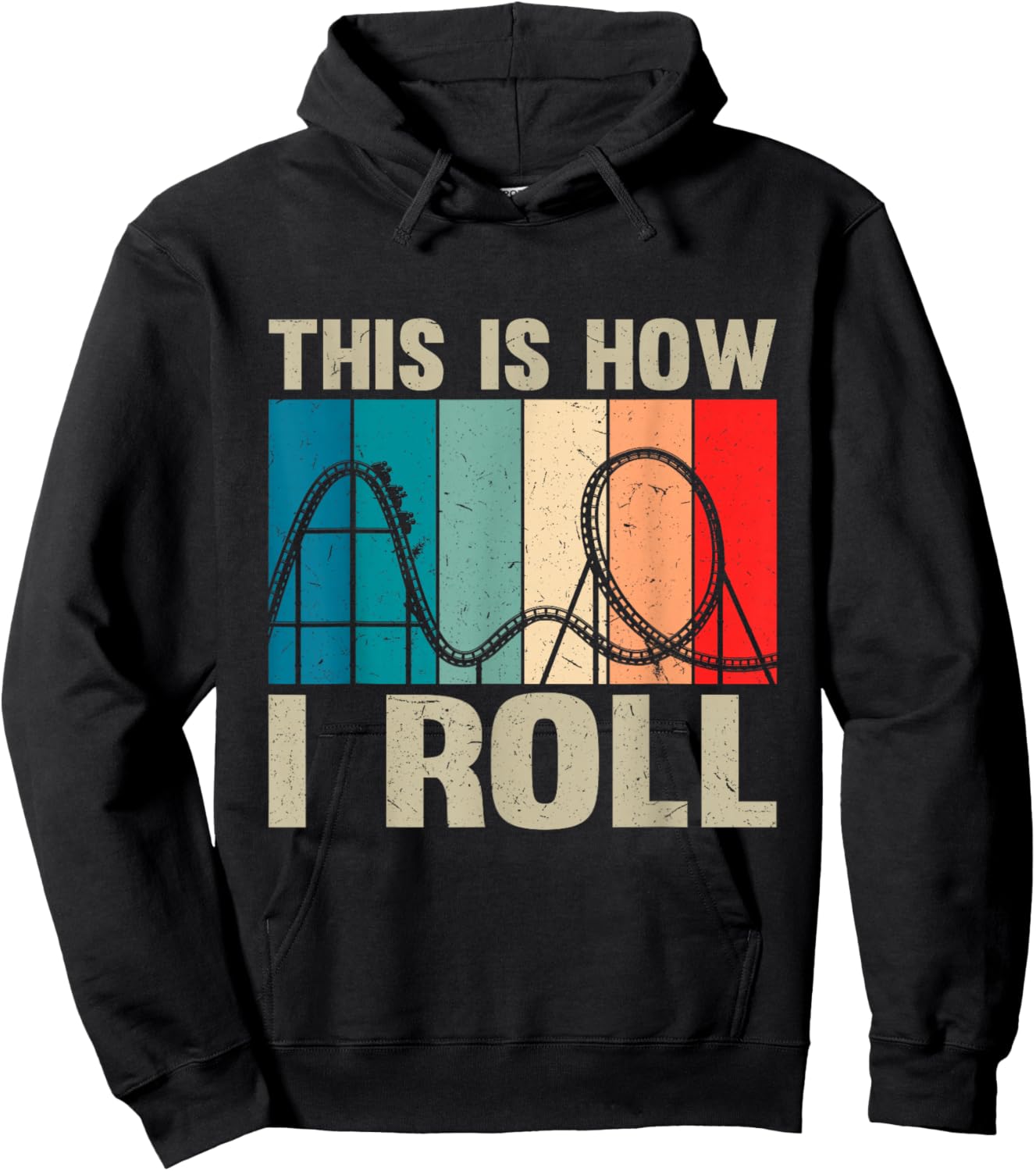 Vintage Roller Coaster Youth Men Women Toddler Park Lover Hoodie - Hoodie | Black