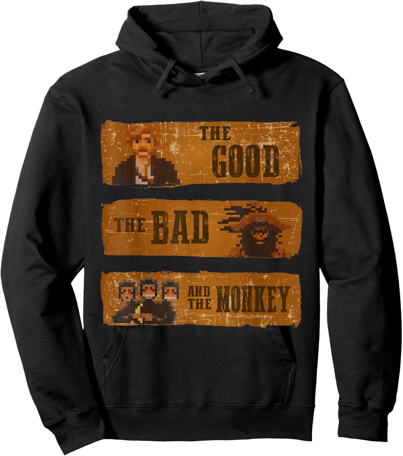 Good Bad Monkey Videogame Western Island Geek Hoodie - Hoodie | Black