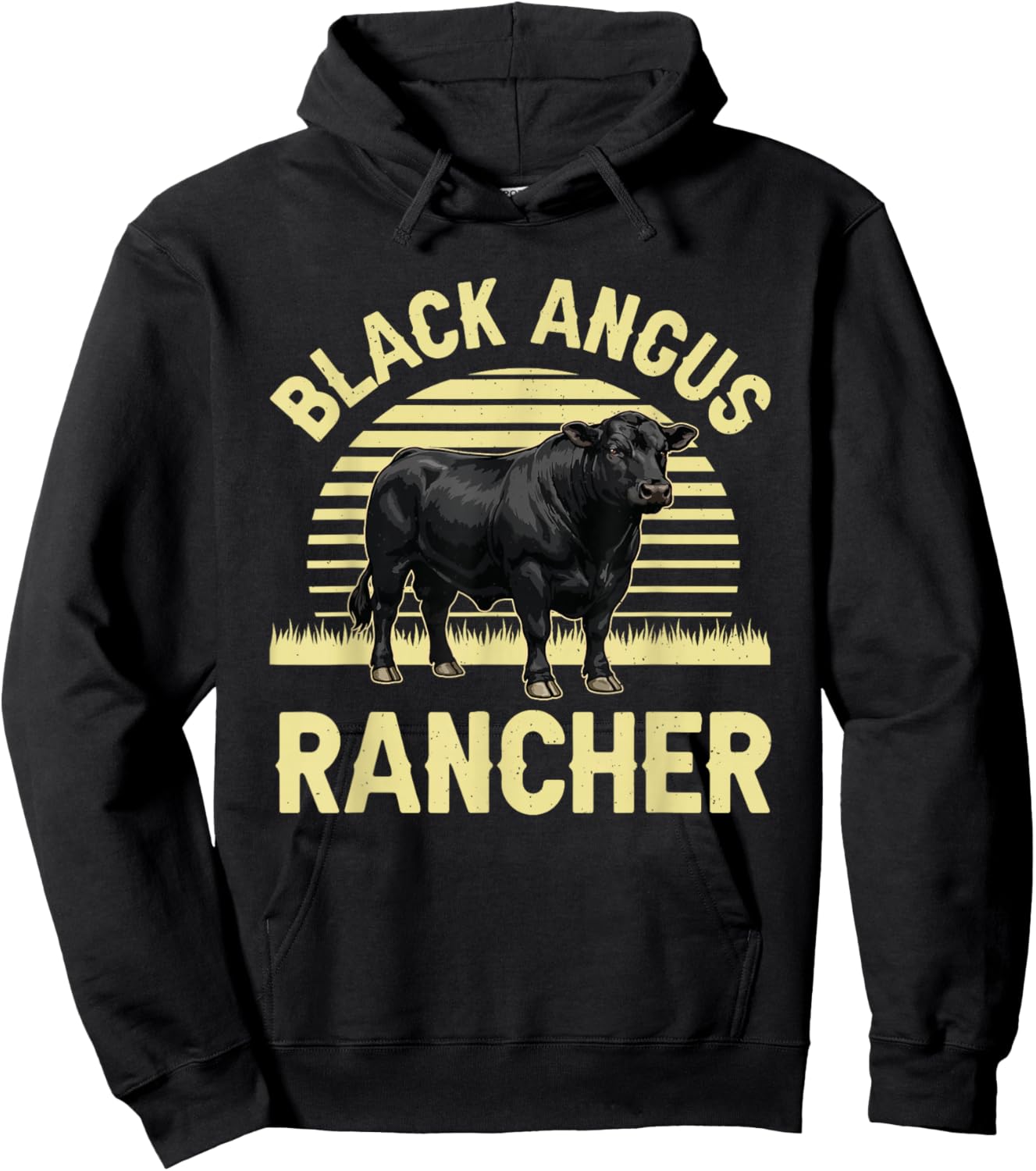 Funny Black Angus Art Women Angus Cattle Rancher Hoodie - Hoodie | Black