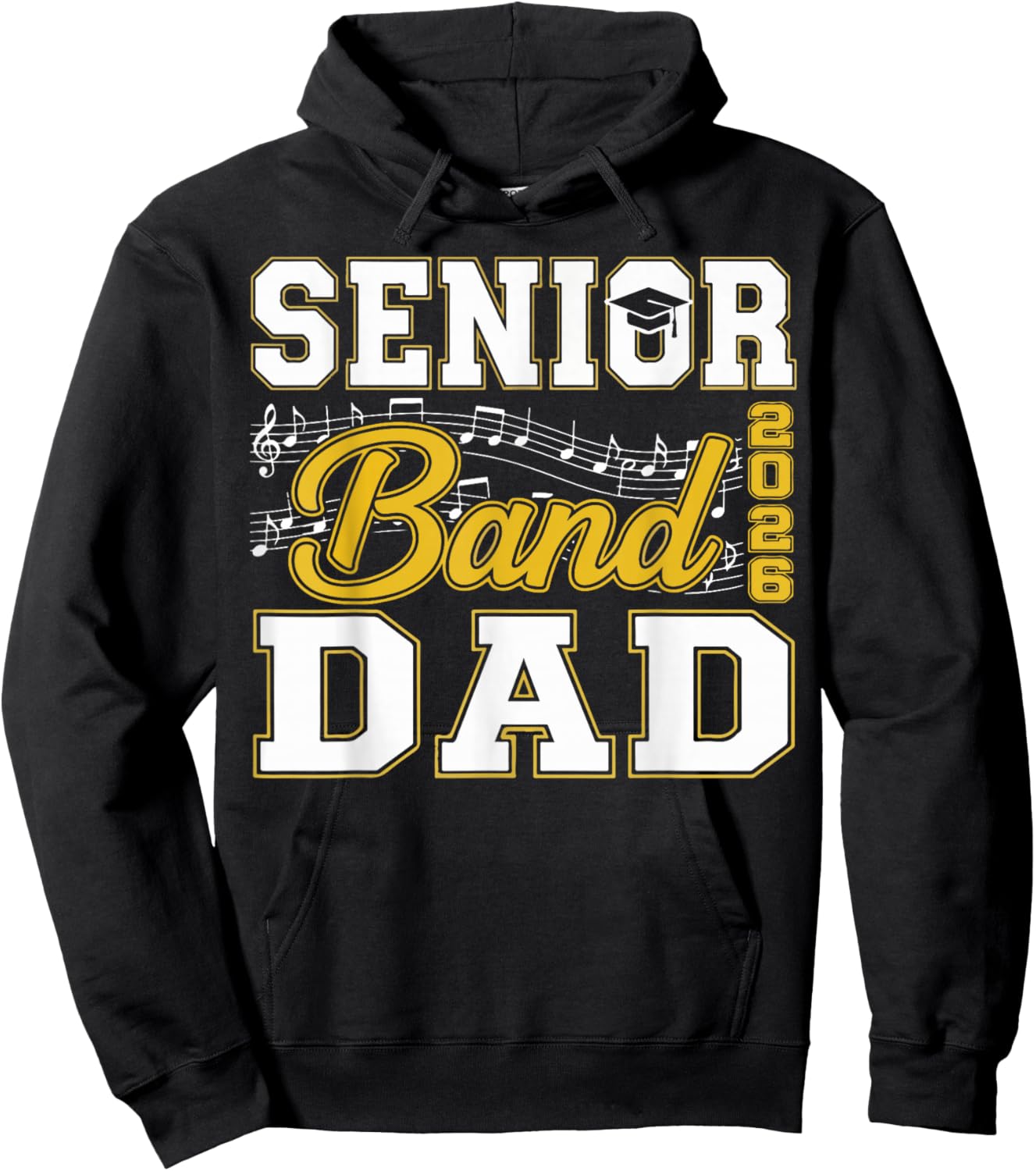 Senior Band Dad Class of 2026 Marching Band Father Hoodie - Hoodie | Black