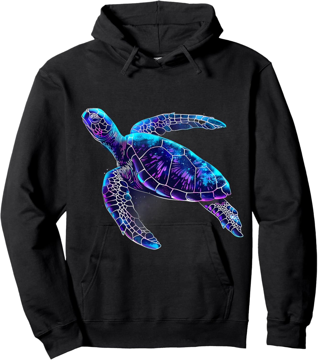 Sea Turtle Marine Mammal Ocean Sea Turtle Artwork Motif Hoodie - Hoodie | Black