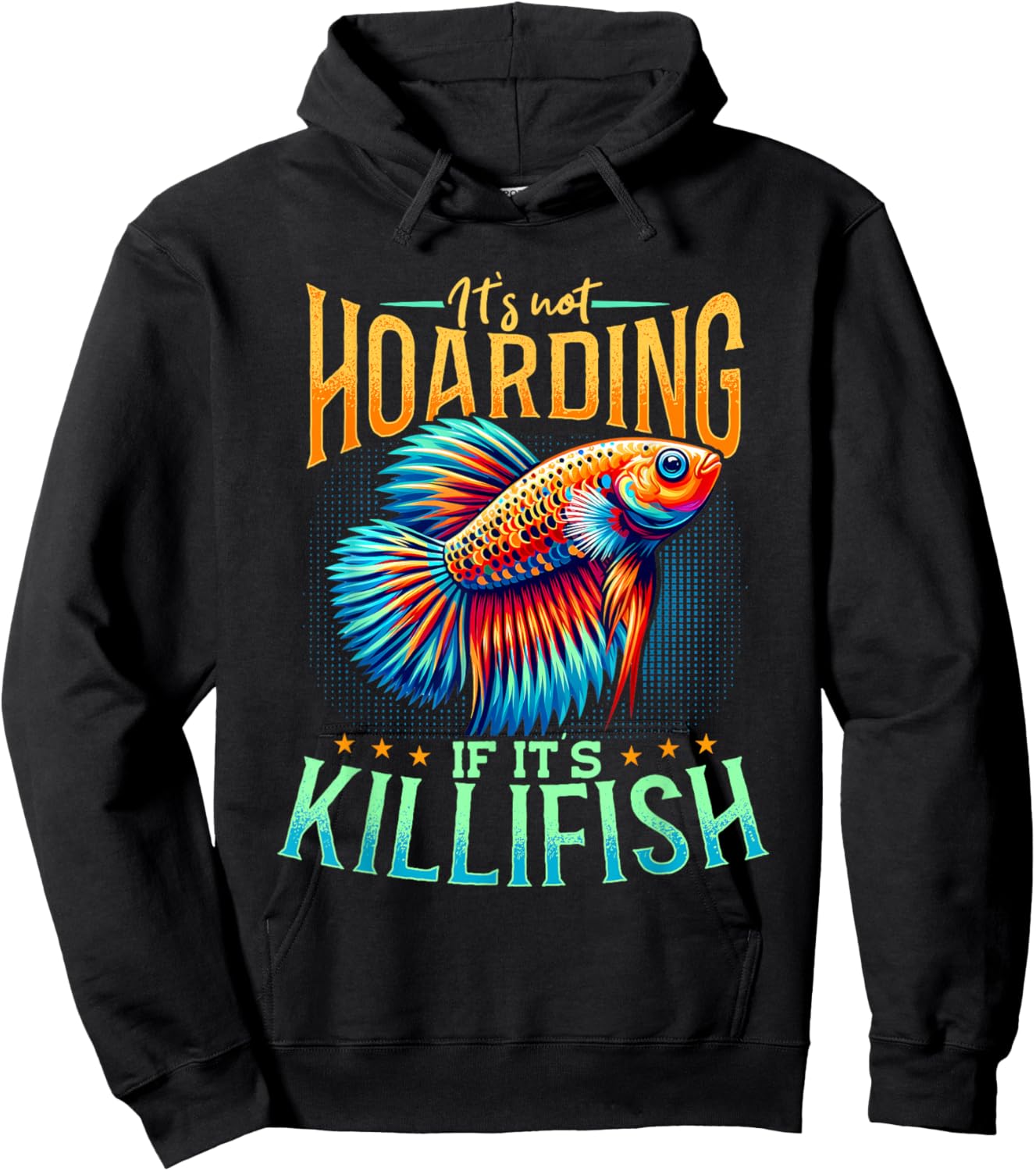 Killifish Owner, Aquarium Colorful Exotic Fish Hoodie - Hoodie | Black