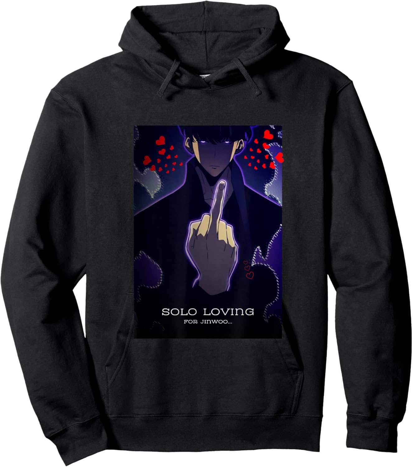 Solo Loveling - Anime Inspired For Japanese Lovers , Black, S Hoodie - Hoodie | Black