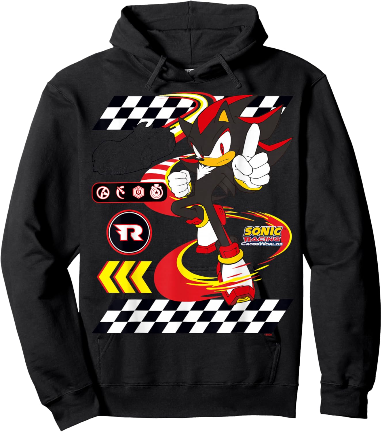 Sonic Racing CrossWorlds - Ultimate Driver Shadow Hoodie - Hoodie | Black