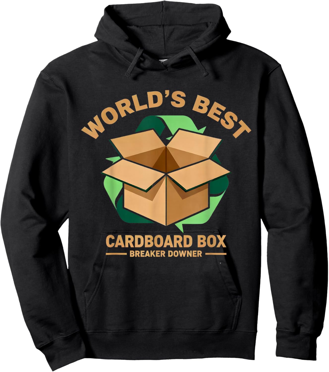 World's Best Cardboard Box Breaker Downer Apparel Hoodie - Hoodie | Black
