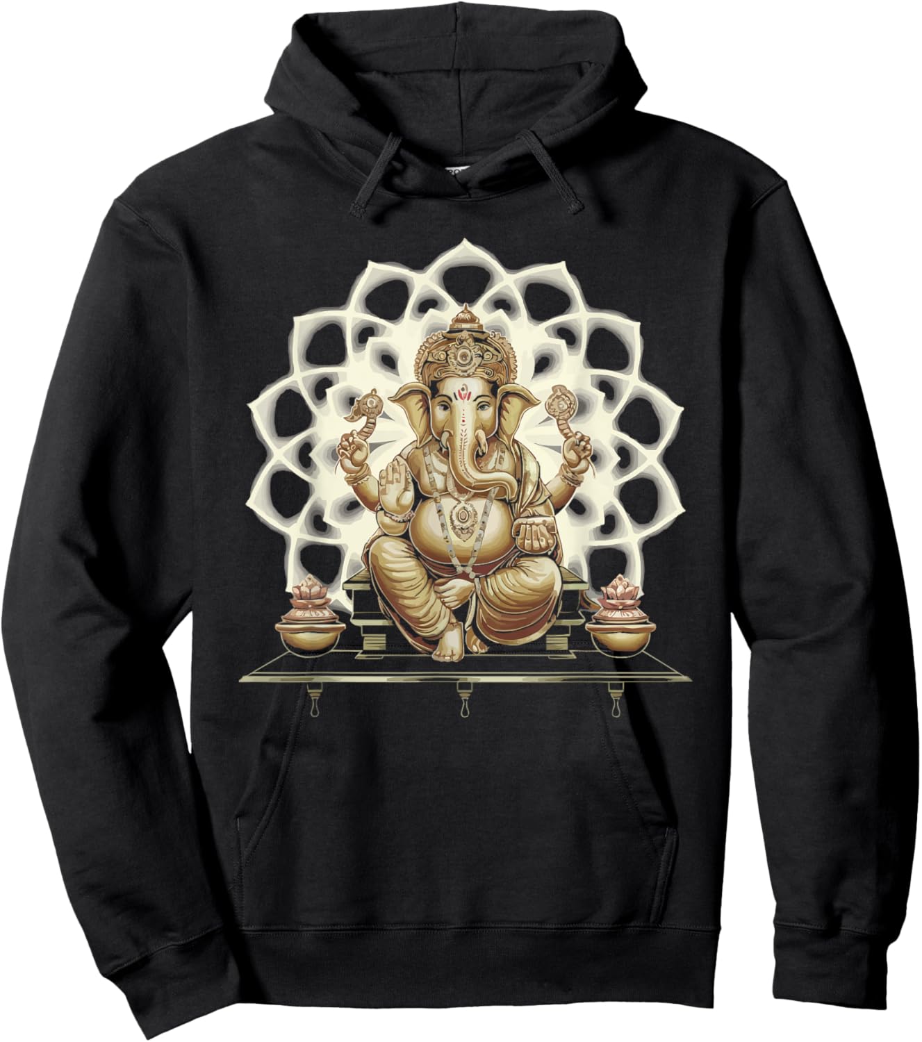 Ganesh Chaturthi Hindu Festival Elephant Lord Ganesha Hoodie - Hoodie | Black
