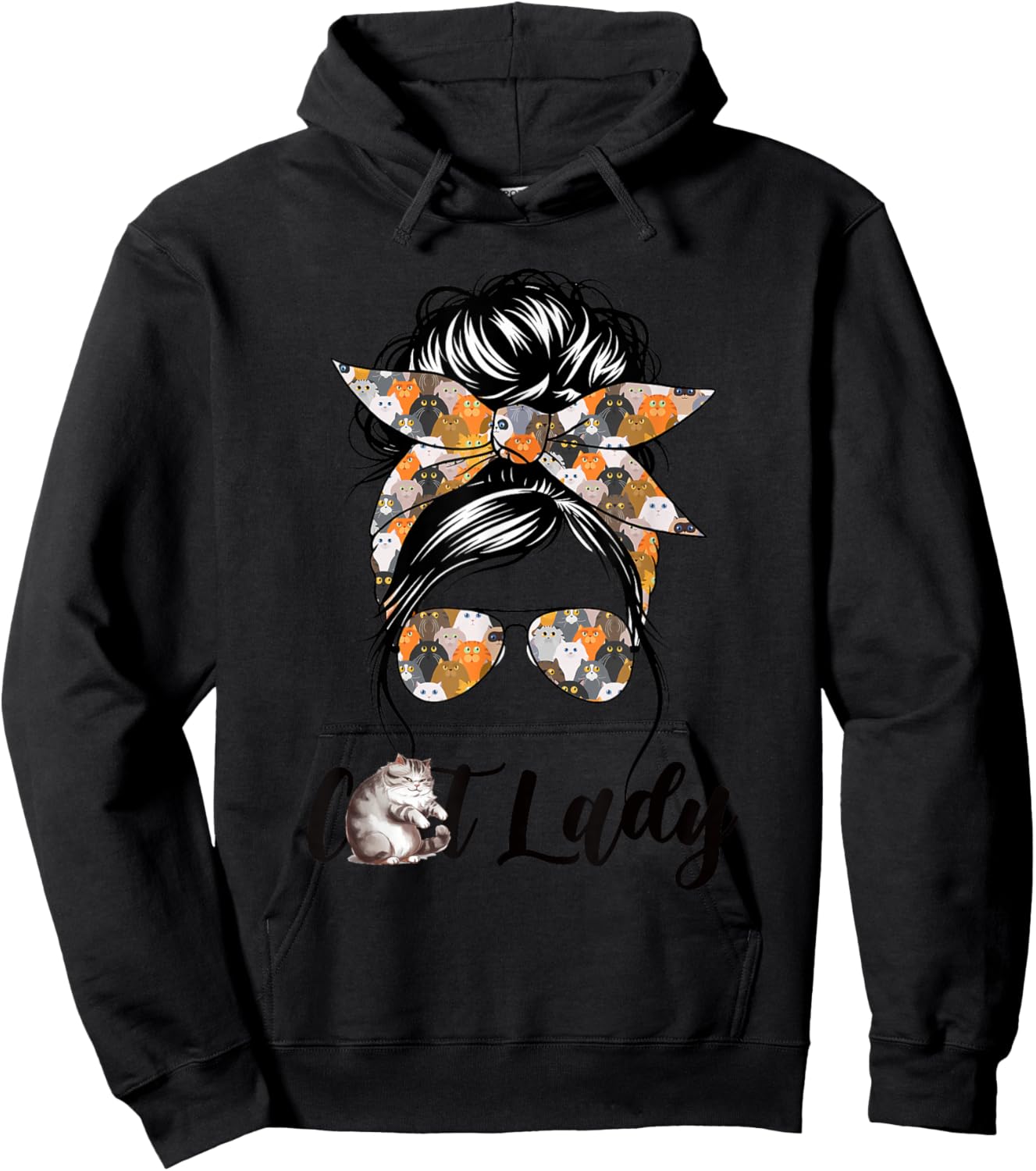 Cat lady, Crazy cat lady Hoodie - Hoodie | Black