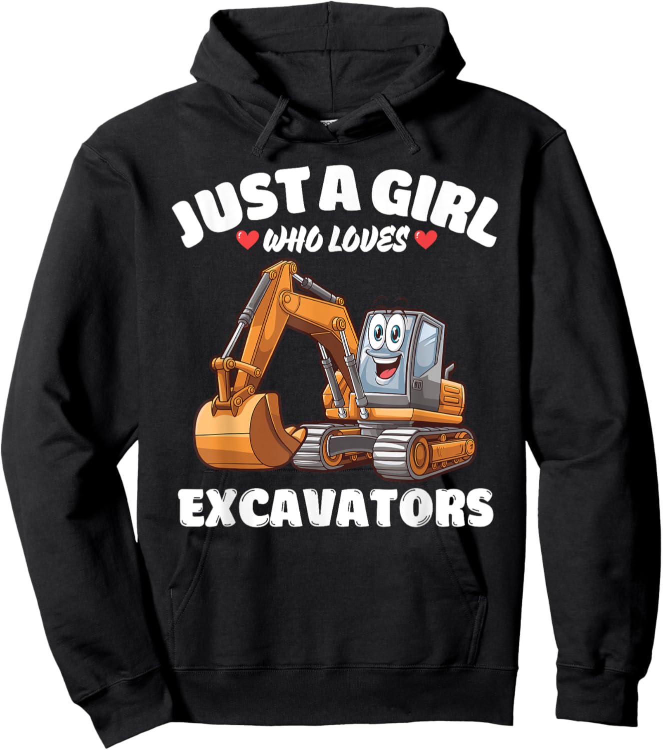 Just A Girl Who Loves Excavators, Excavator Lover Hoodie - Hoodie | Black