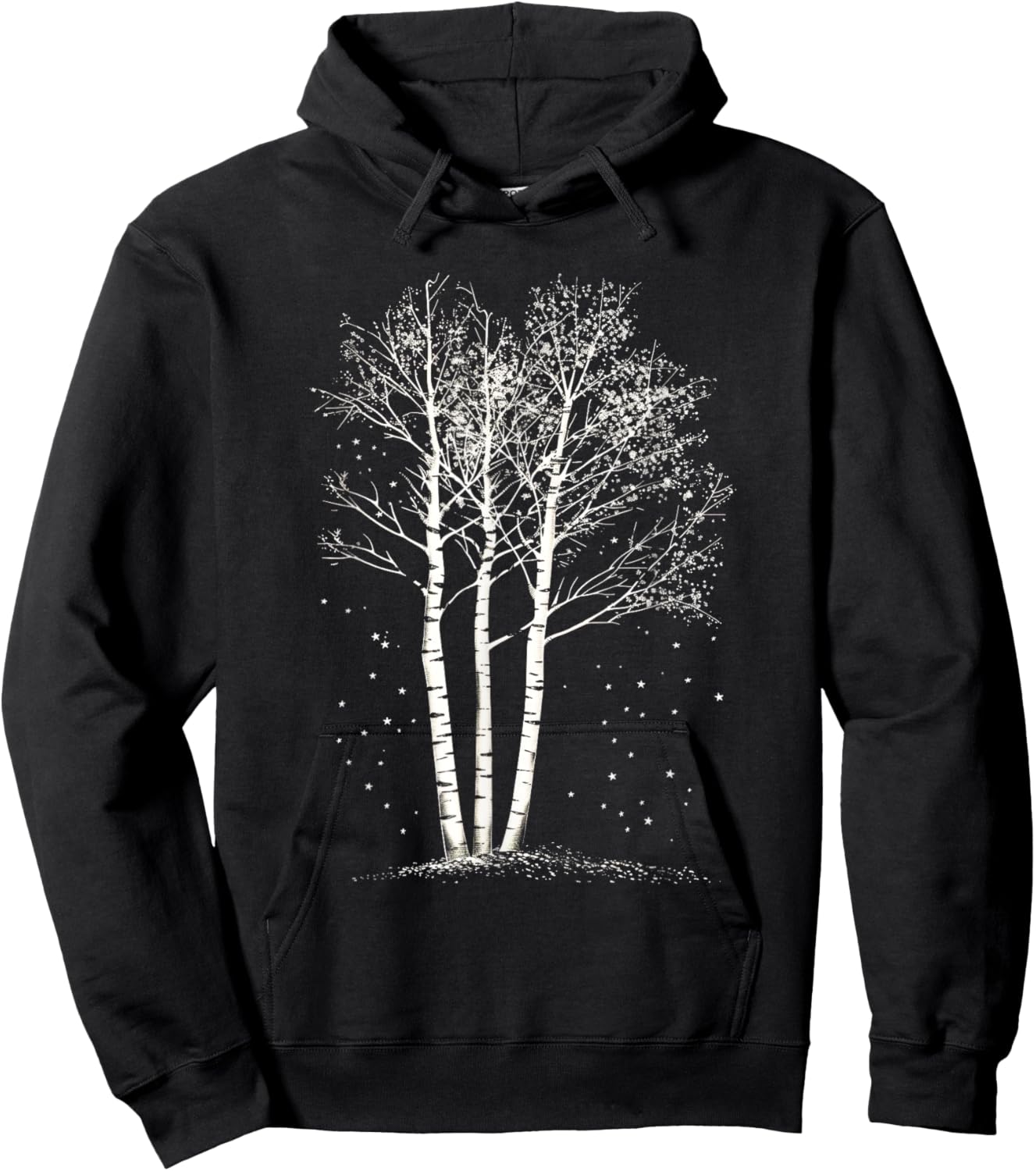 Realistic Forest Birch Tree Twilight Birch tree Hoodie - Hoodie | Black
