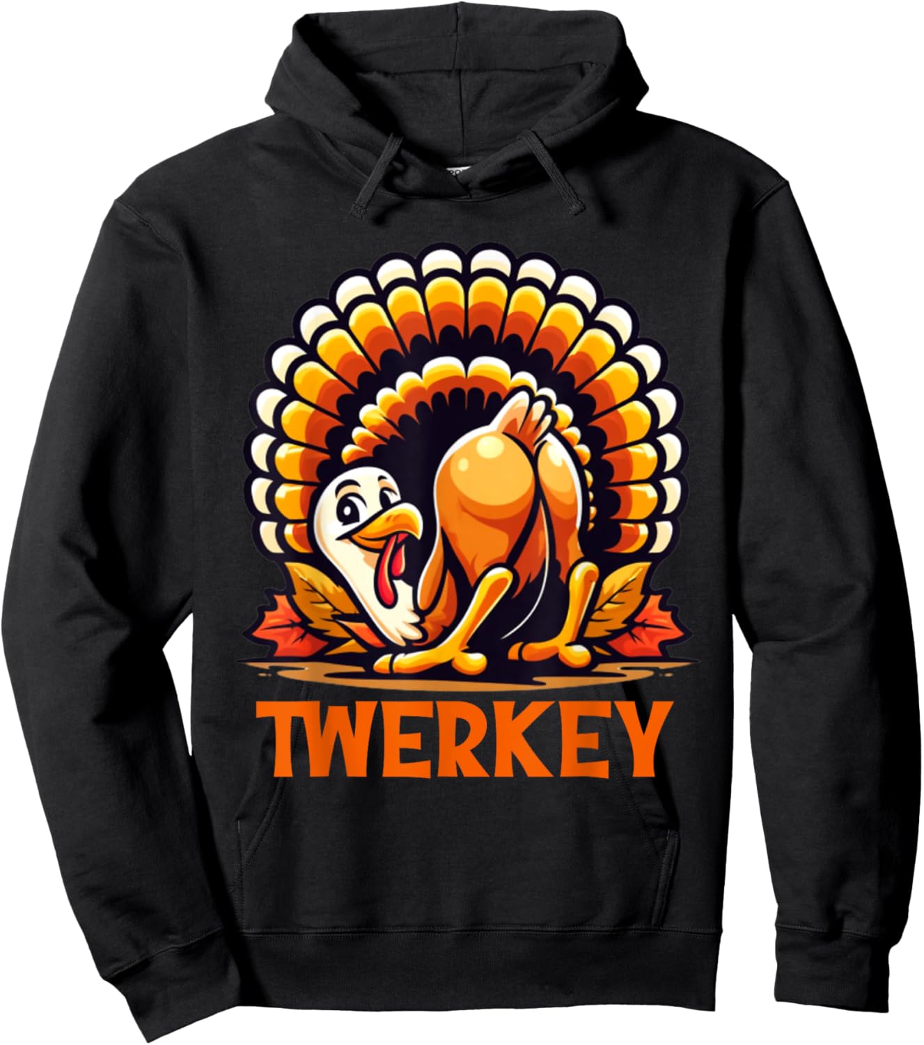 Twerkey Squad Twerking Funny Dancing Turkey Thanksgiving Hoodie - Hoodie | Black