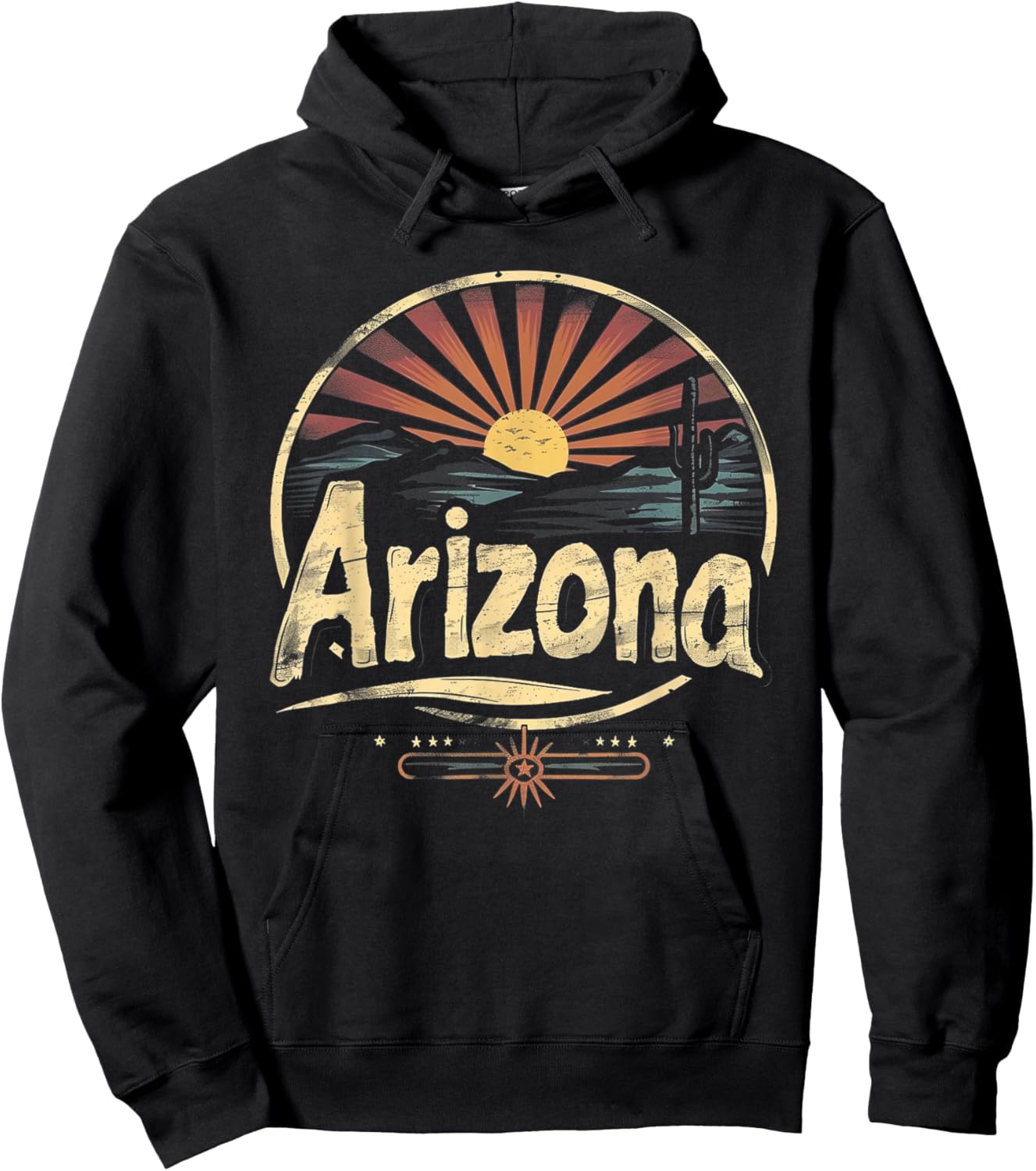 Arizona - Cool Funny Graphic Vintage Men Women Kids Retro Hoodie - Hoodie | Black