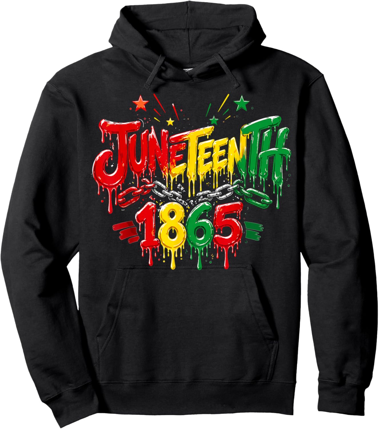 Juneteenth Shirt 1865 Black History Dripping Black Pride Hoodie - Hoodie | Black