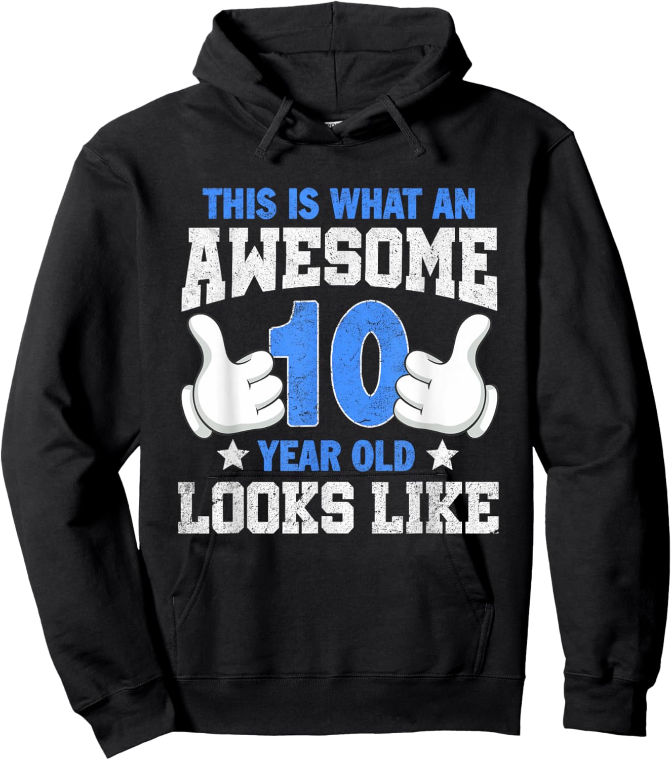 This Is What an Awesome 10 Year Old Looks Like 10th Birthday Hoodie - Hoodie | Black