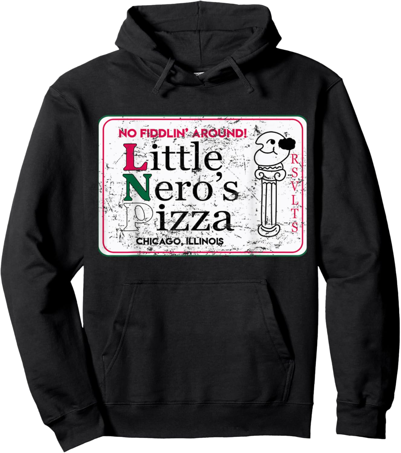 Christmas Little 90s Neros Pizza Hoodie - Hoodie | Black