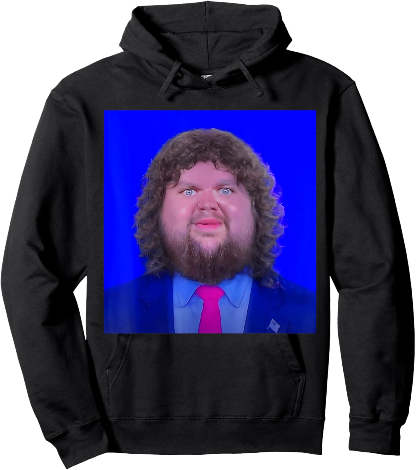 JD Vance Face Meme Hoodie - Hoodie | Black