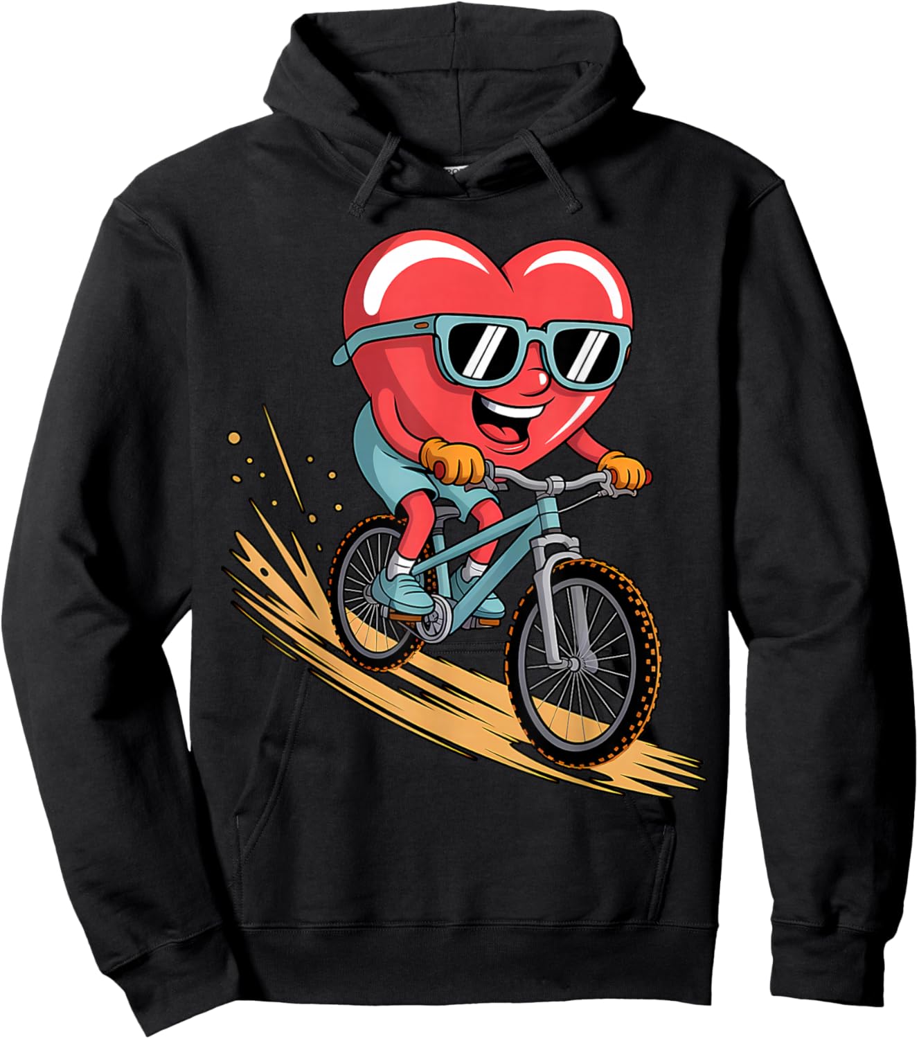 Mountain Bike Valentine's Day Hoodie - Hoodie | Black