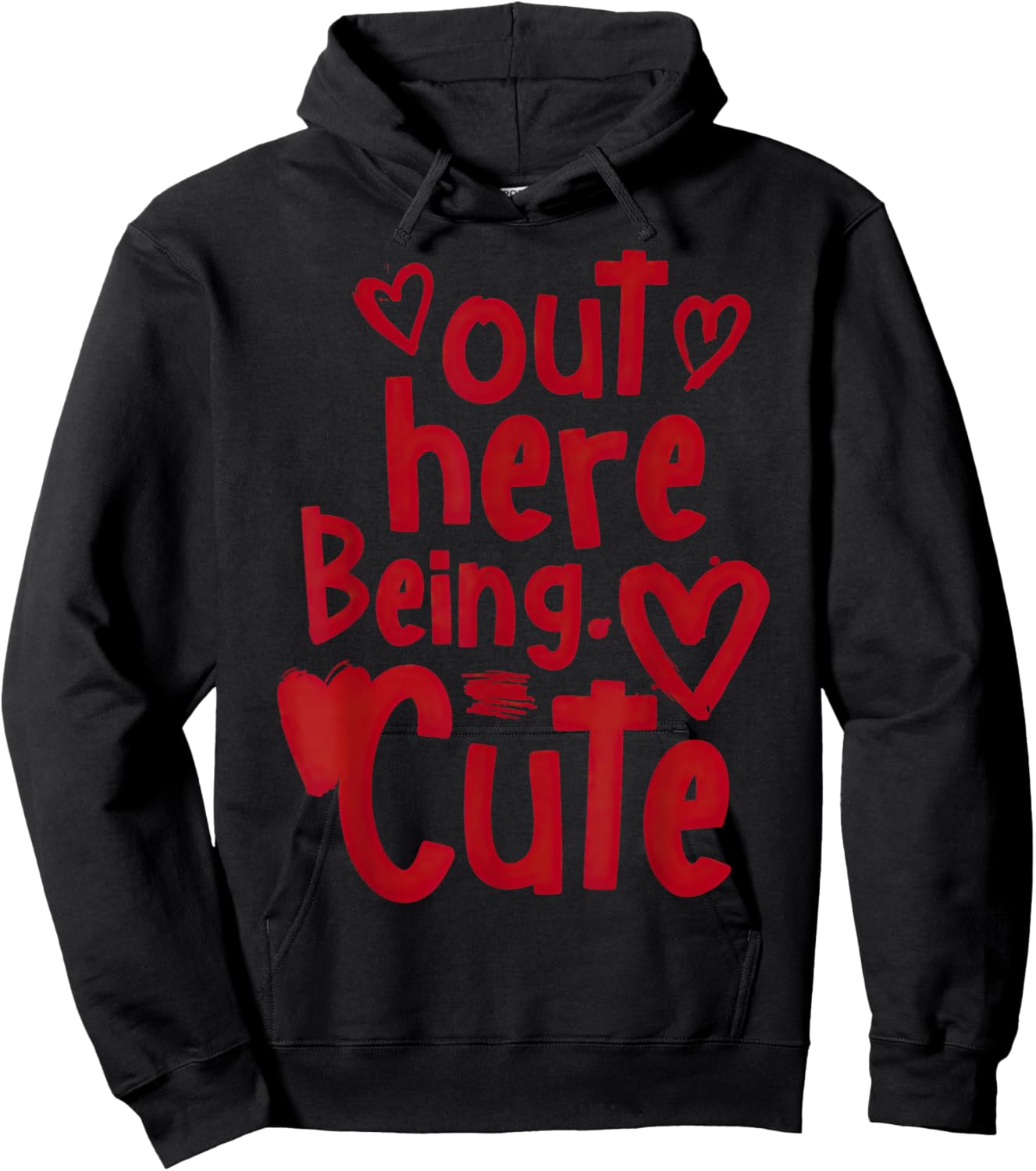 Bloodline Varsity Red Black Graphic Match Hoodie - Hoodie | Black