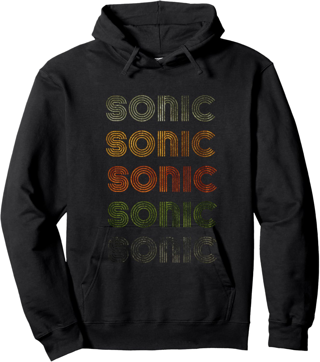 Love Heart Sonic Grunge Vintage Style Black Sonic Hoodie - Hoodie | Black