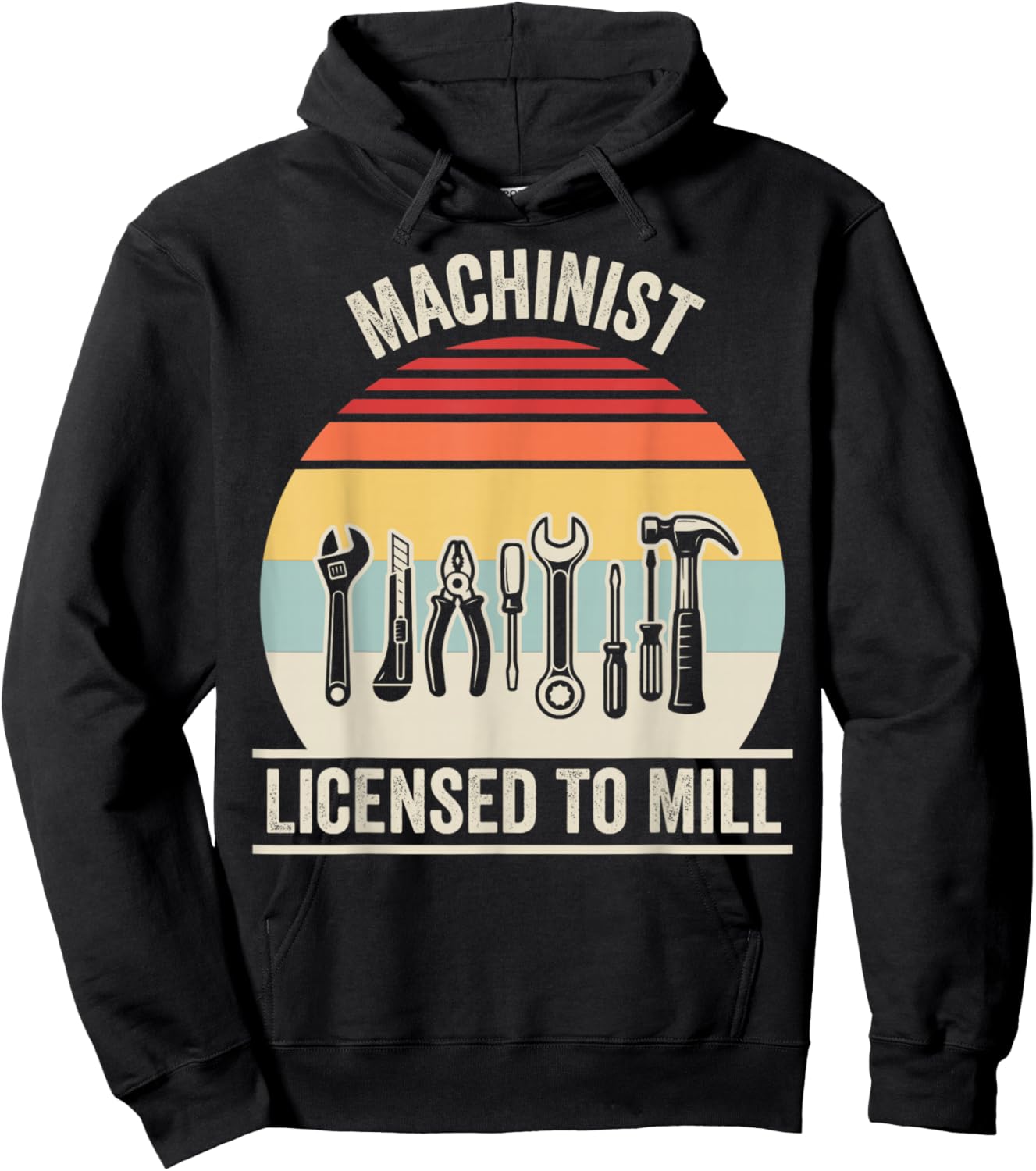 Machinist Licensed to Mill Retro Tools Hoodie - Hoodie | Black