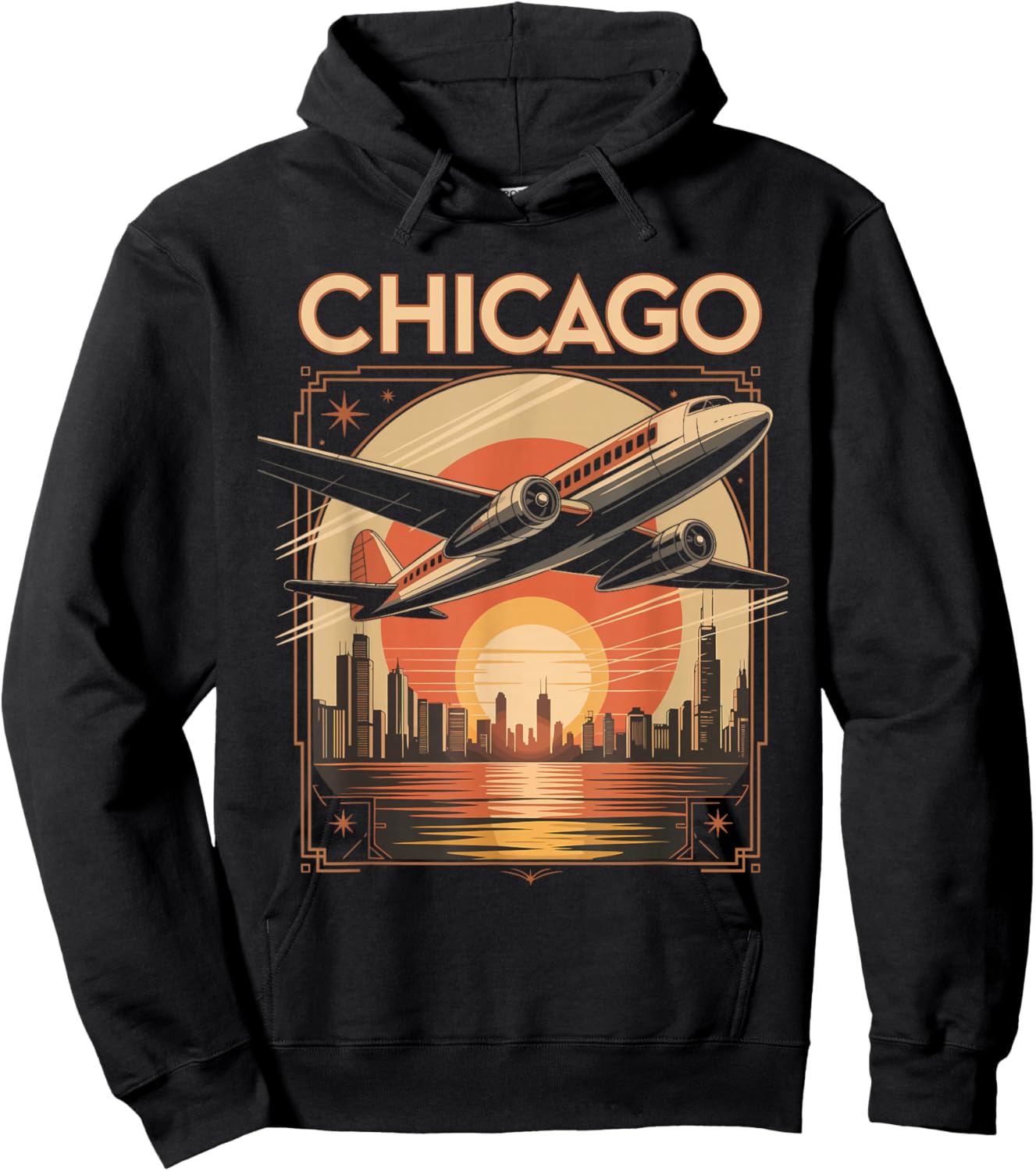 Chicago Skyline Hoodie - Hoodie | Black
