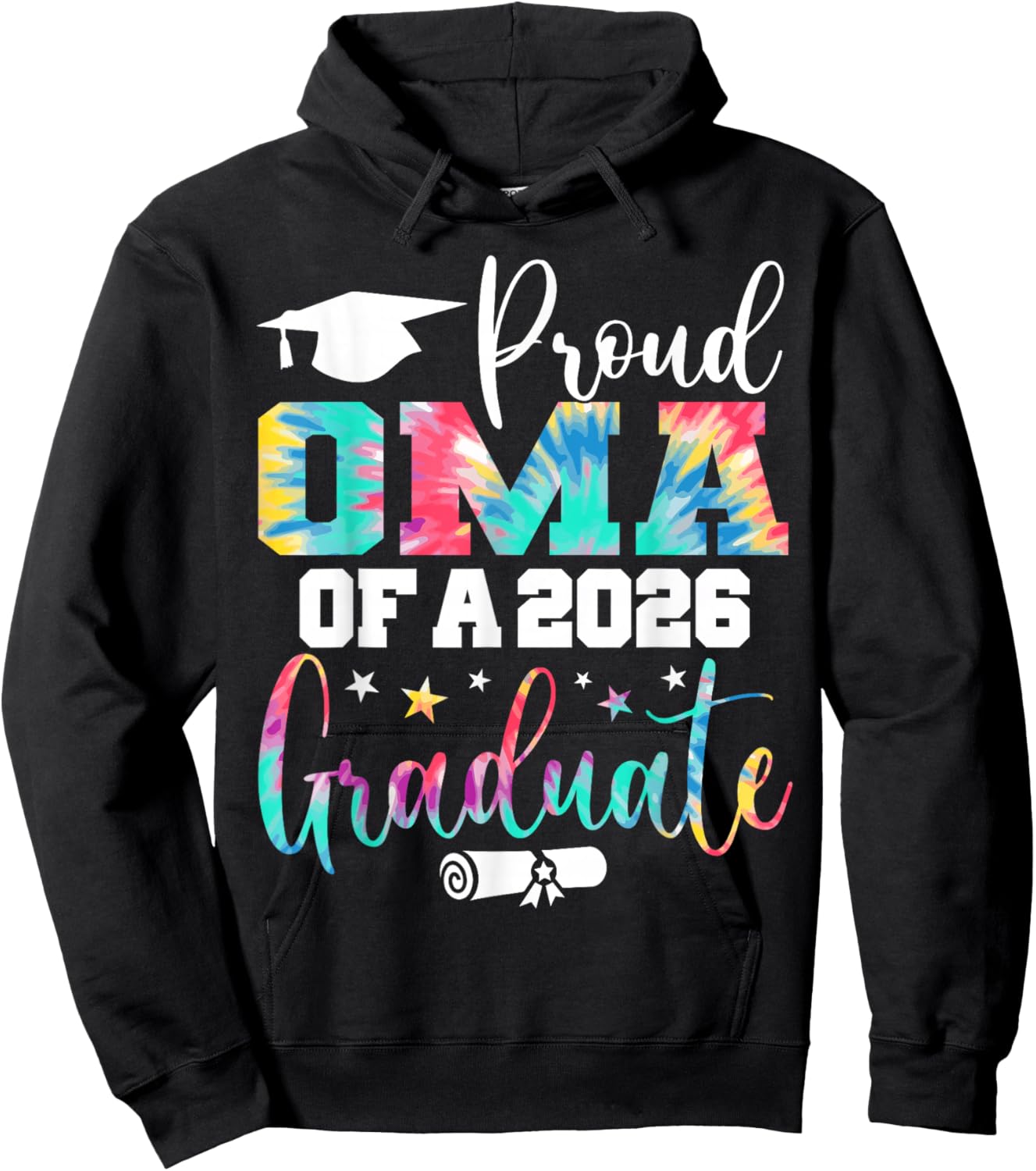 Oma Senior 2026 Proud Oma of A Class of 2026 Graduate Hoodie - Hoodie | Black