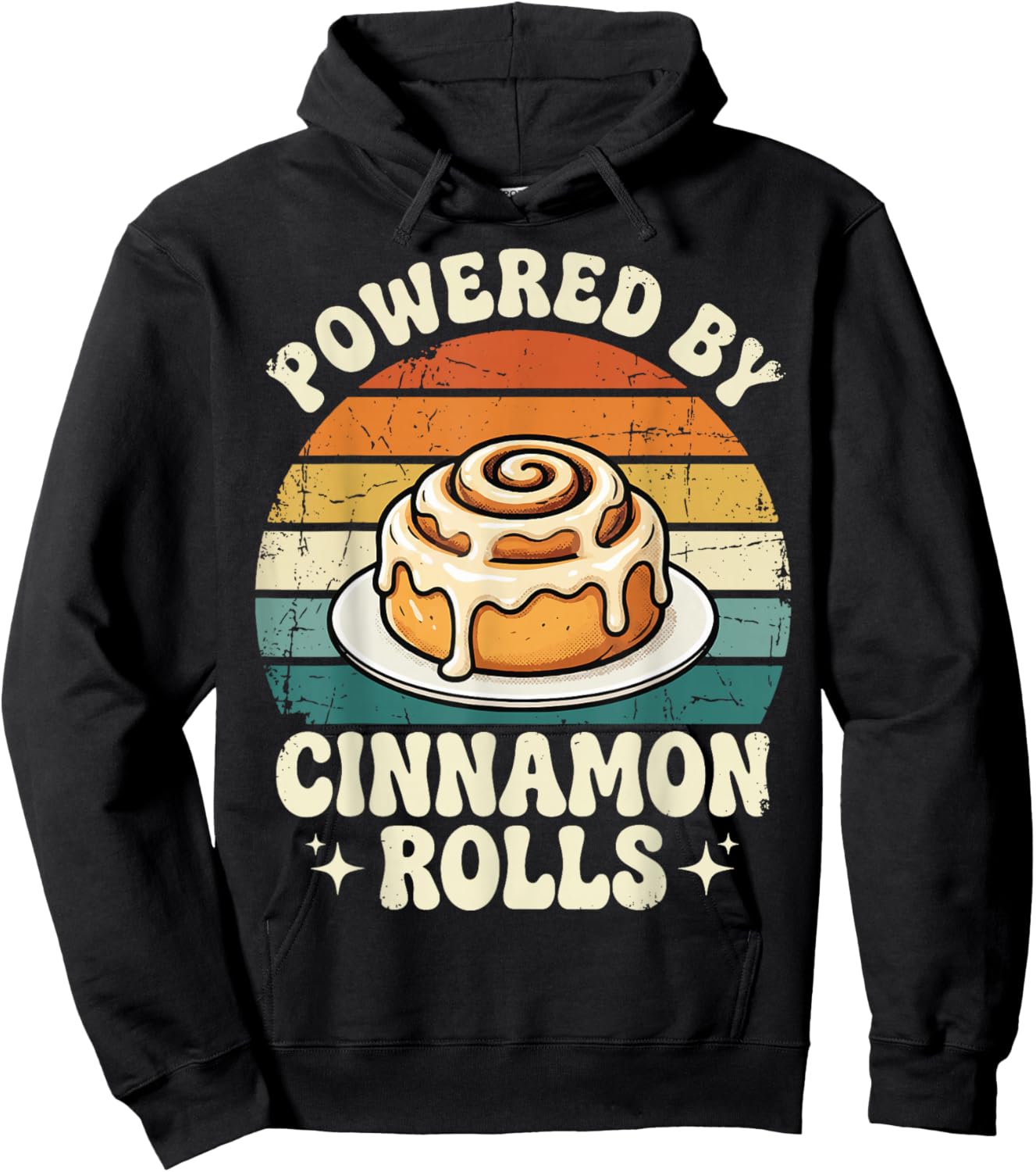 Powered By Cinnamon Rolls Hoodie - Hoodie | Black