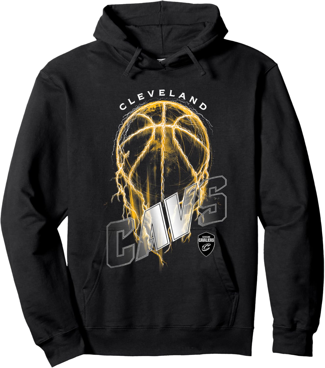 NBA Cleveland Cavaliers Lightning Bolt Basketball Logo Hoodie - Hoodie | Black
