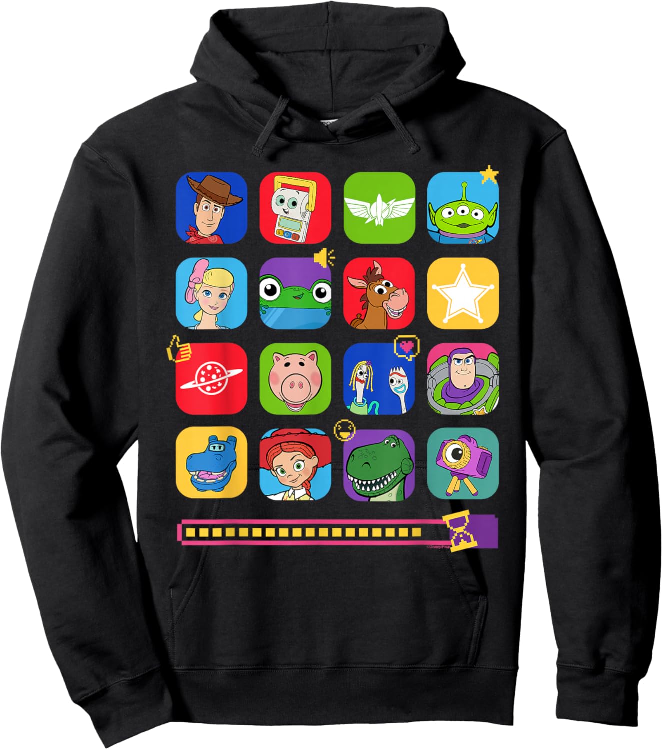 Disney and Pixar's Toy Story 5 Character Portrait Grid Hoodie - Hoodie | Black
