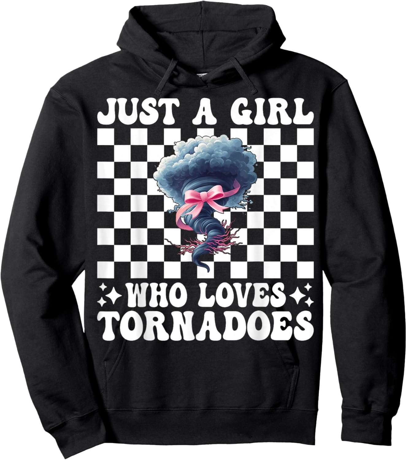 Just A Girl Who Loves Tornadoes Storm Chaser Storm Chasing Hoodie - Hoodie | Black