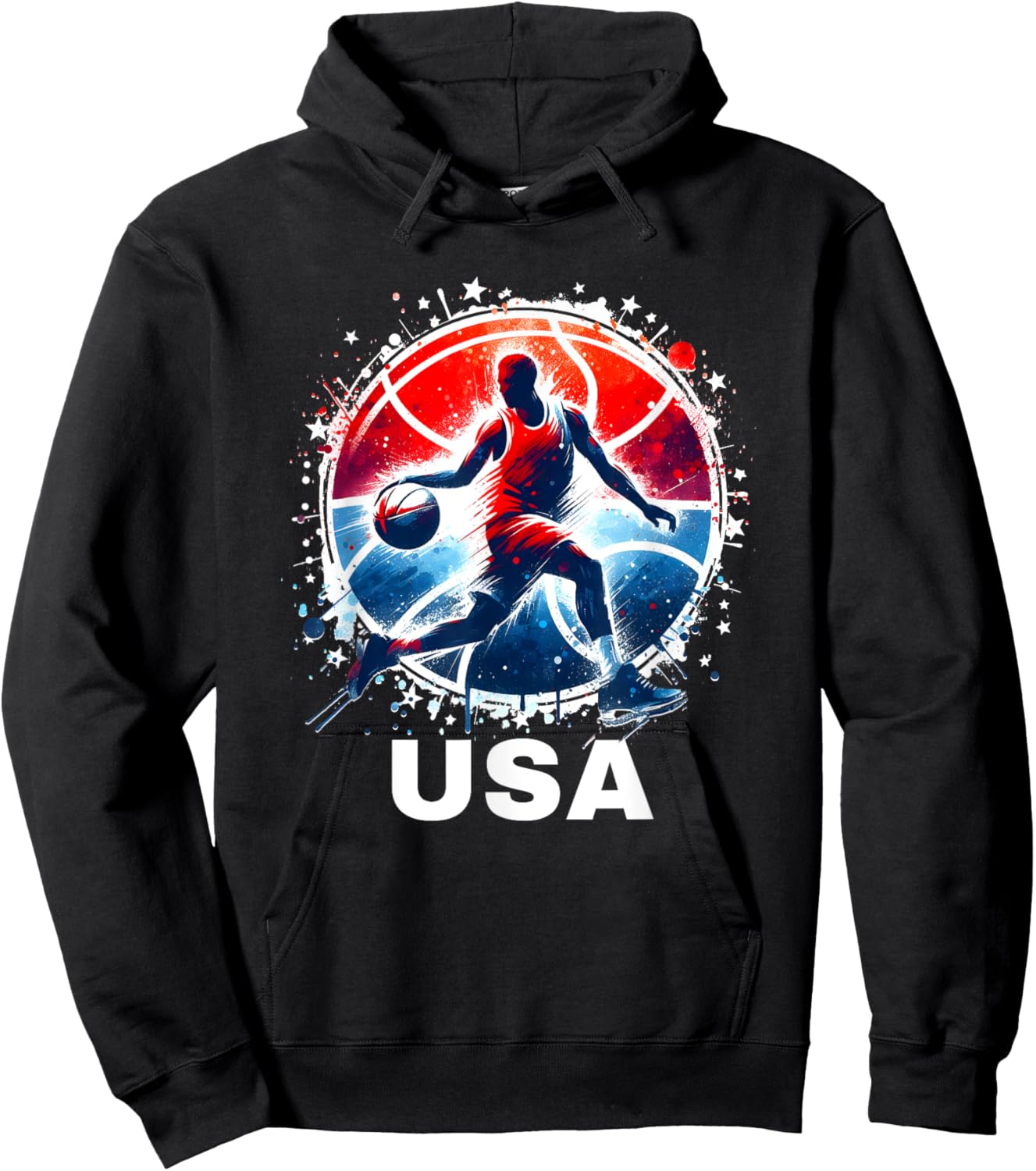 USA Team Basketball Shirt for Kids Men Women Basketball Hoodie - Hoodie | Black