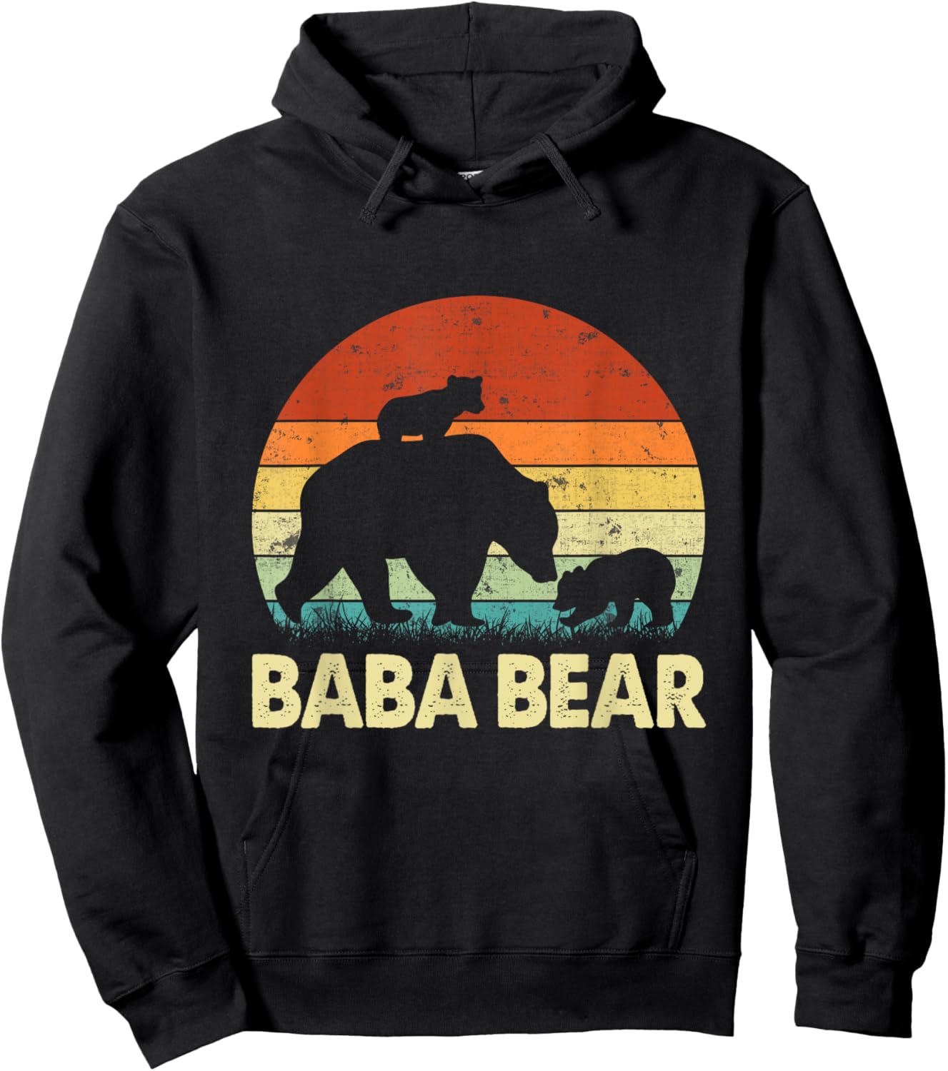 Baba Bear Lover Happy Father's Day Matching Family Dad Men Hoodie - Hoodie | Black
