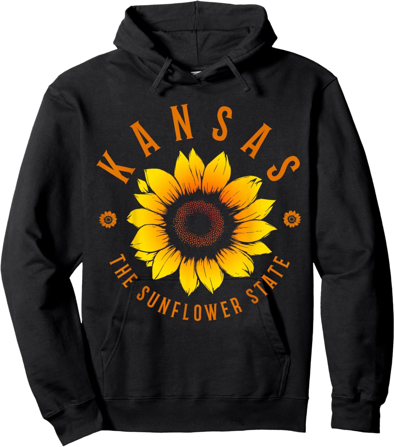 Kansas Sunflower State Vintage Pride Floral Hoodie - Hoodie | Black