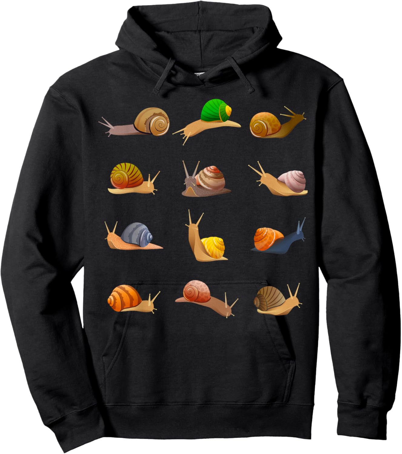 Cool Snail Design Women Insect Animal Snail Lover Hoodie - Hoodie | Black