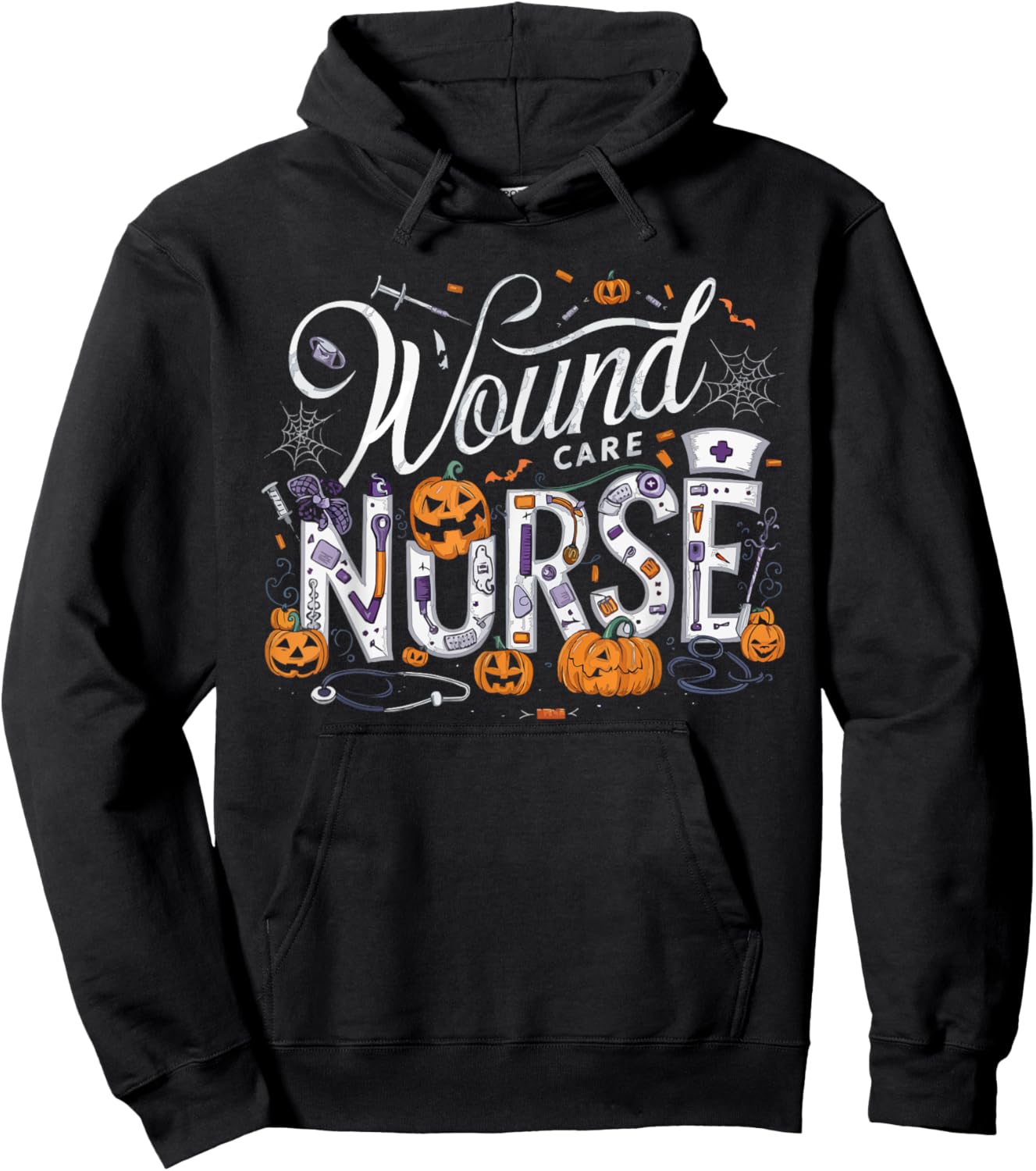 Halloween Wound Care Nurse Spooky Nursing Trick Or Treat Hoodie - Hoodie | Black
