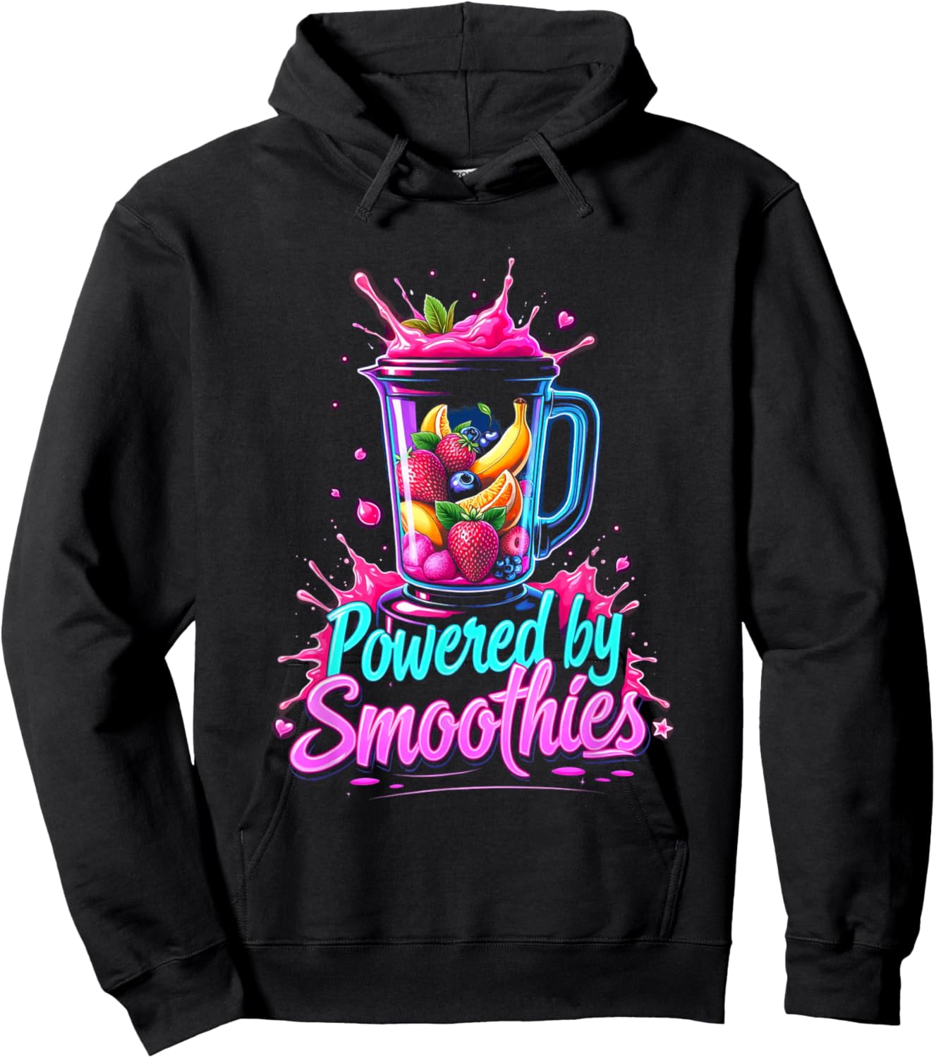 Powered By Smoothies Smoothie Health Drink Vegan Life Hoodie - Hoodie | Black