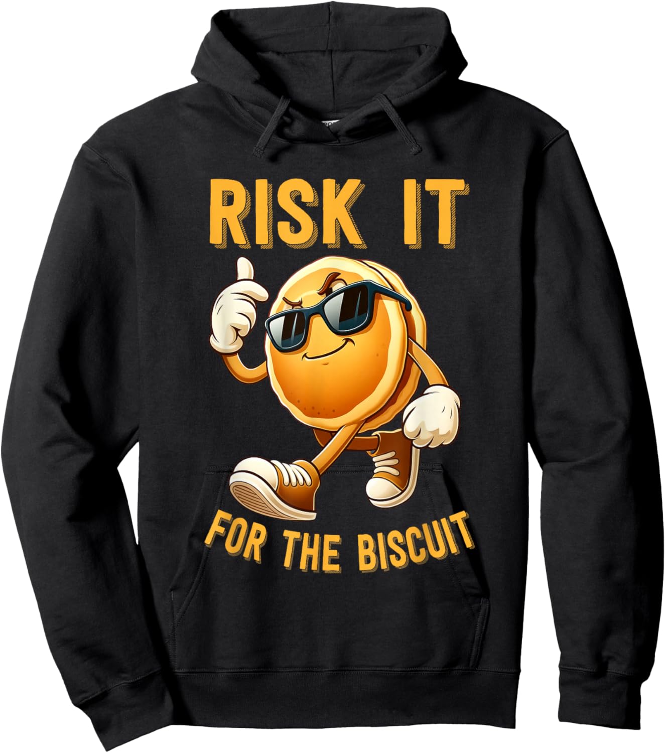 Risk It For The Biscuit Motivational Quote Hoodie - Hoodie | Black