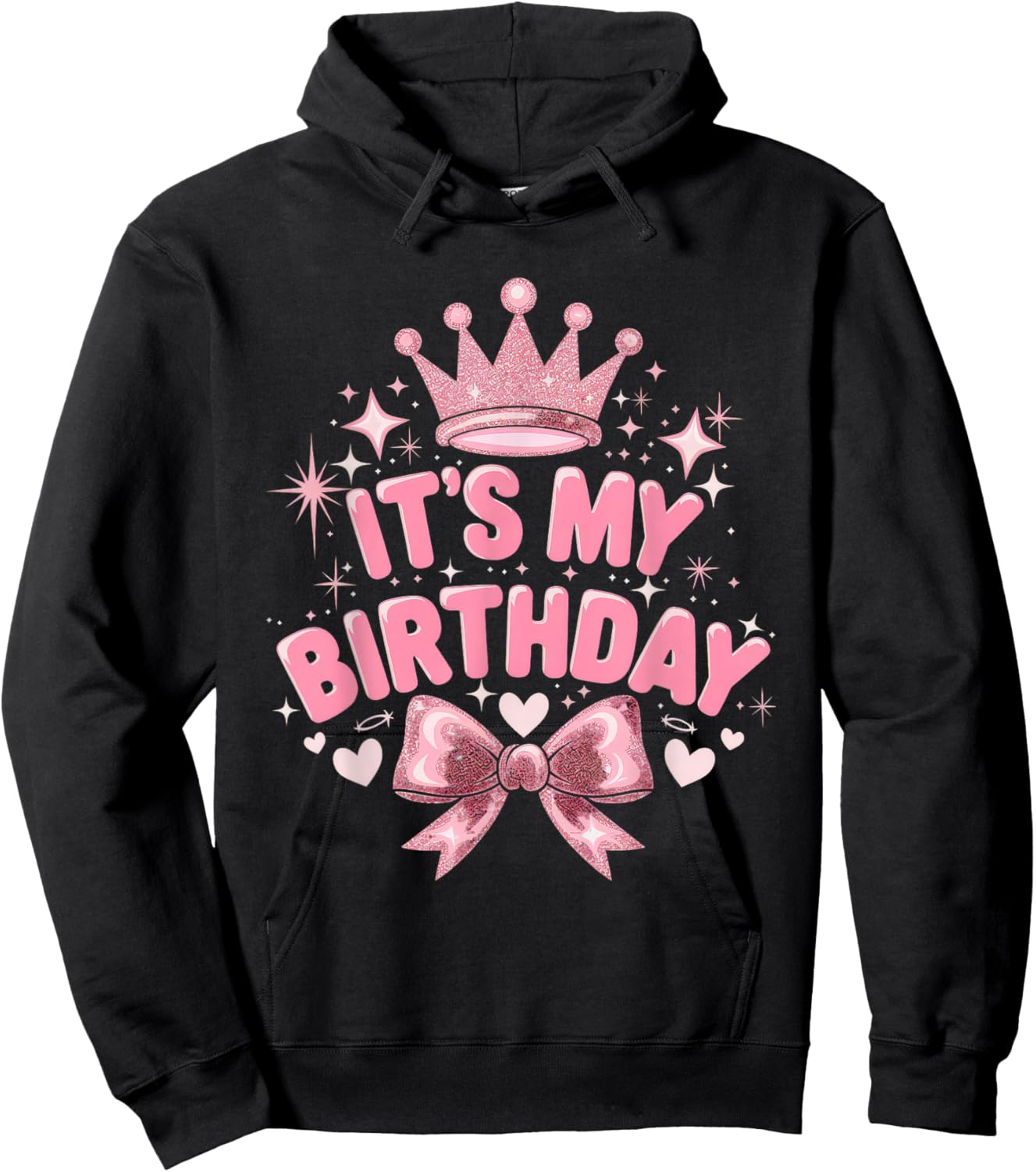 It's My Birthday Girls Women Groovy Coquette Bday Hoodie - Hoodie | Black