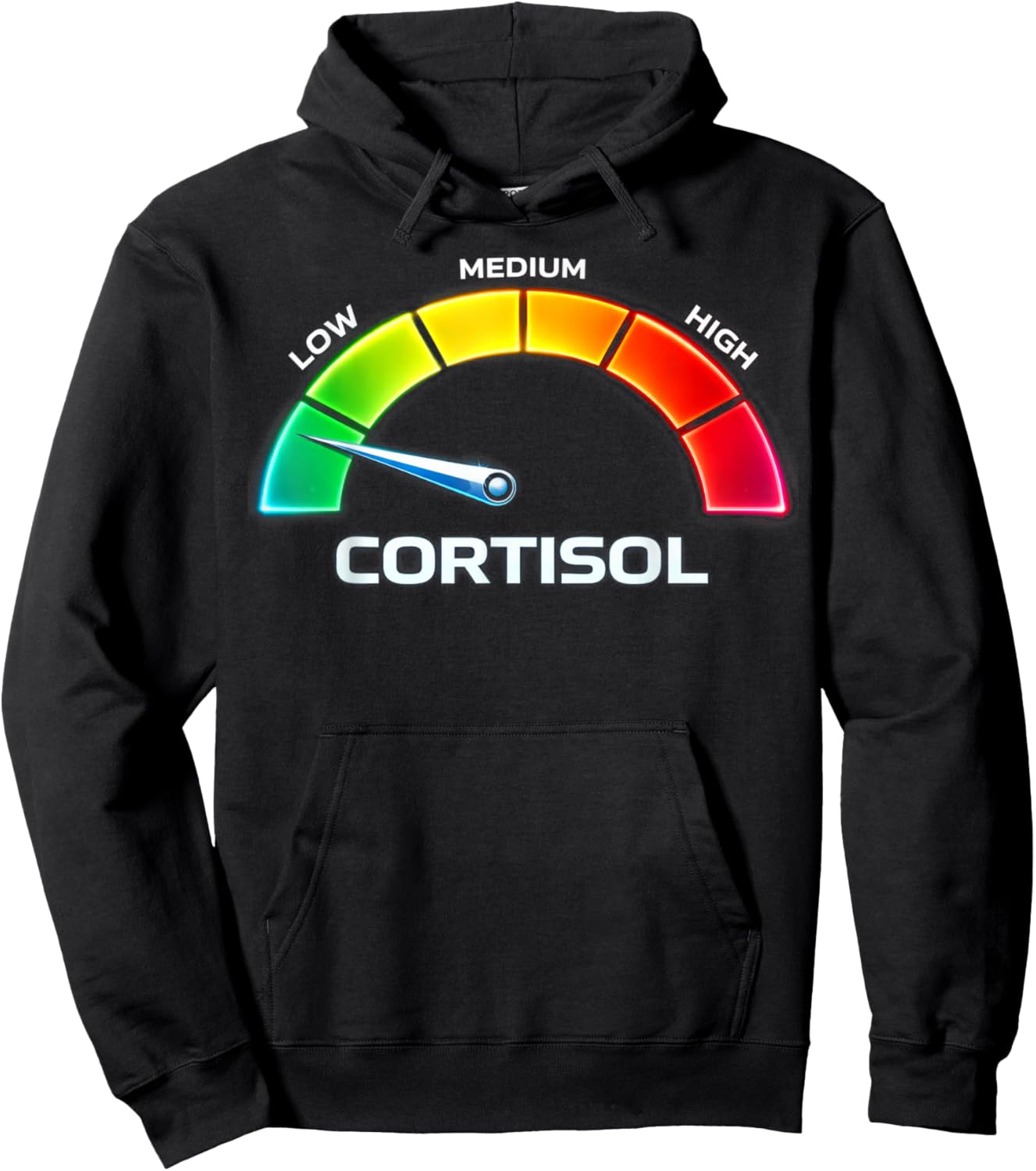 Humor Stress Low Cortisol Levels Hoodie - Hoodie | Black